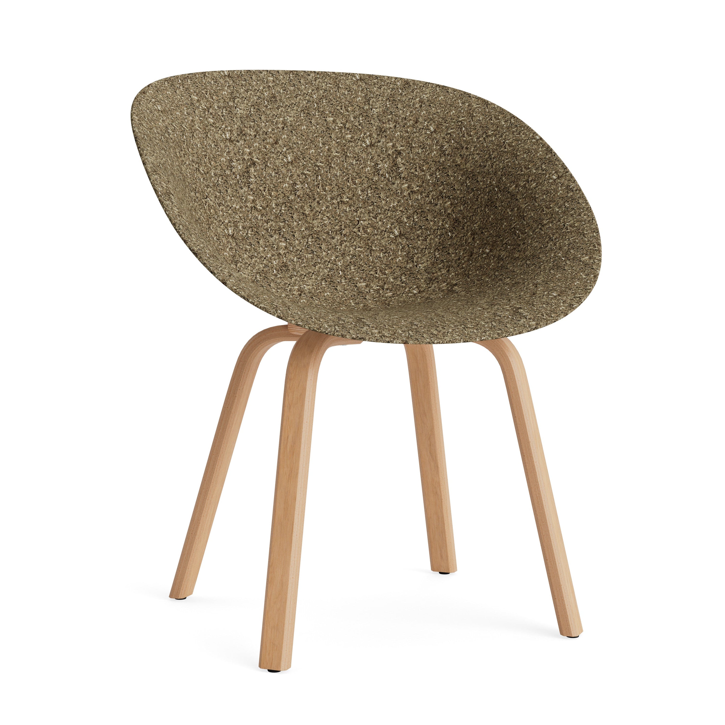 Mat chair Armchair green with beech plywood