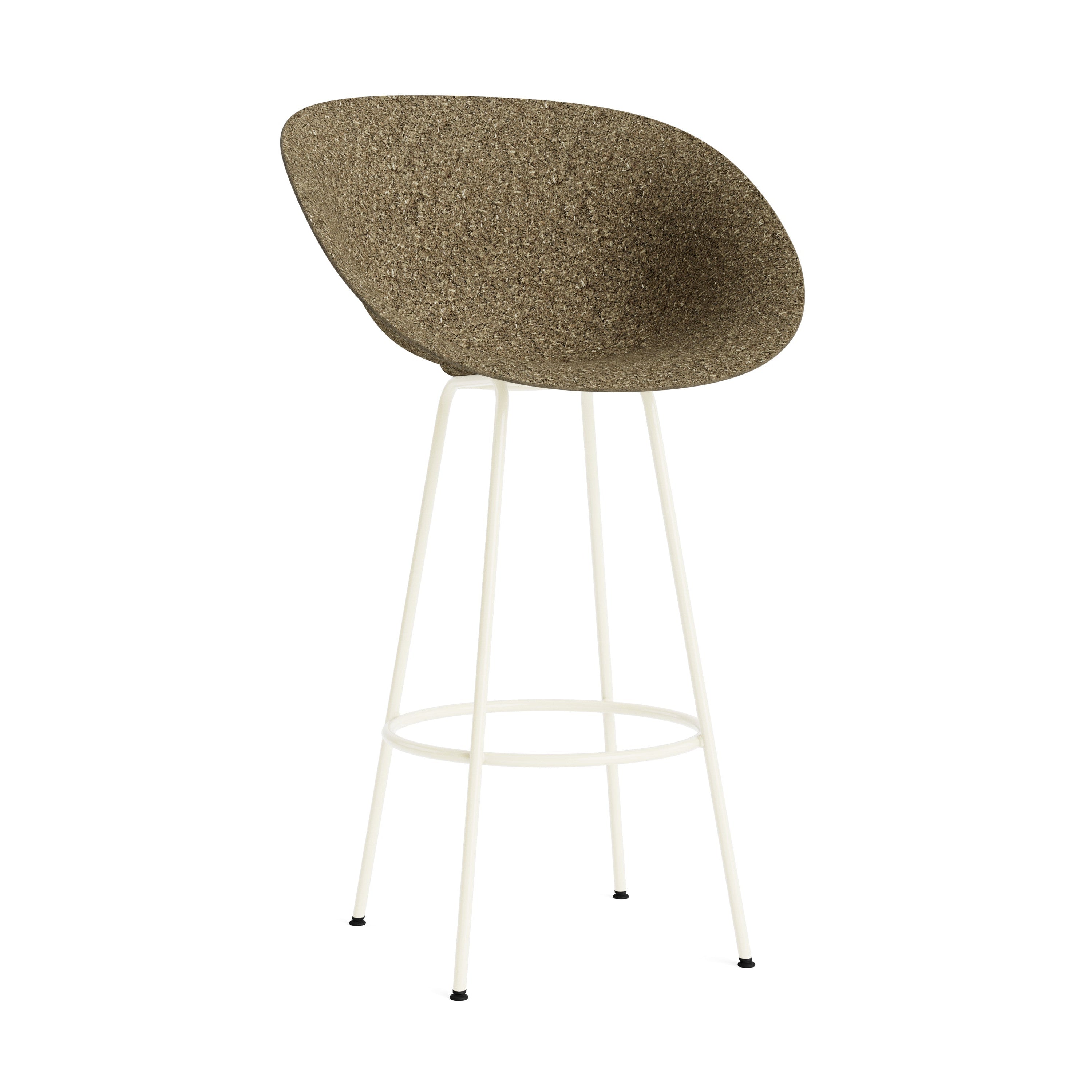 Armchair Green Mat Bar Chair with a cream base