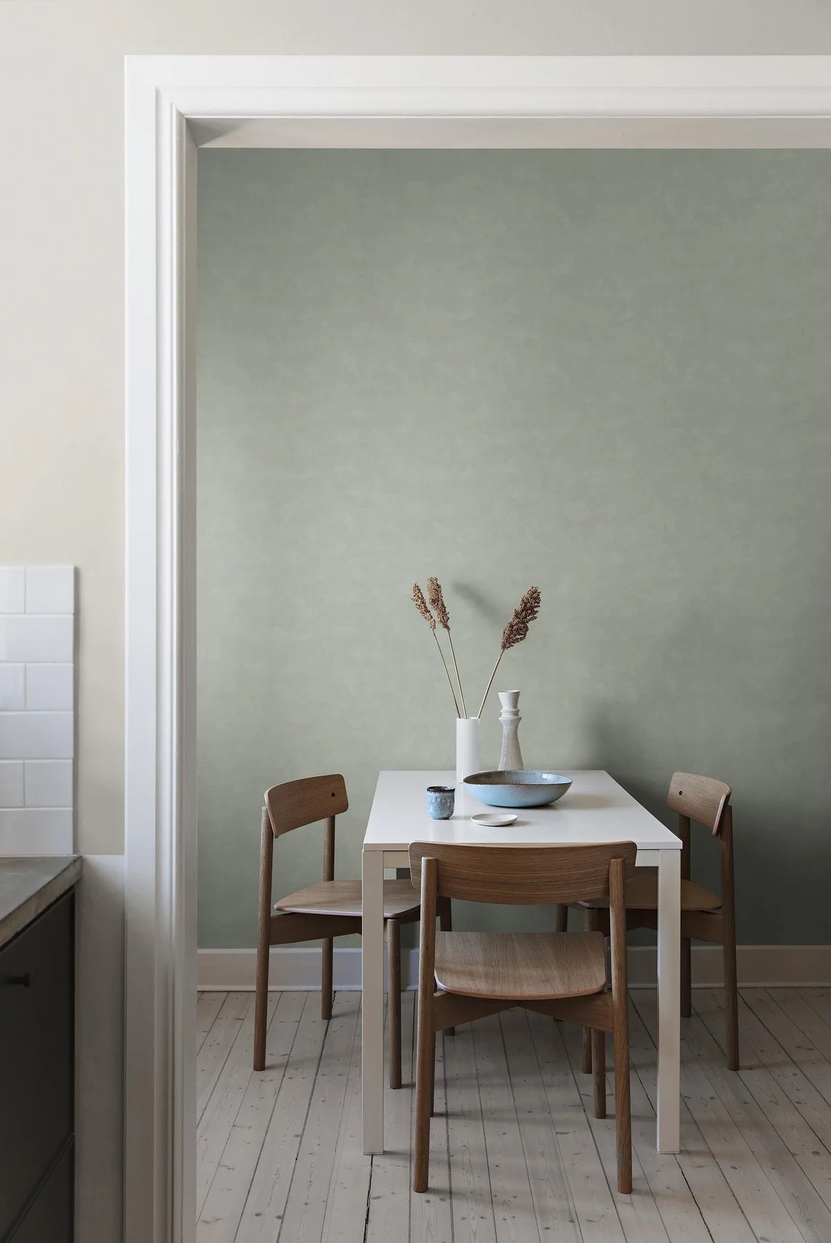 Canvas-like Wallpaper SHADES - LARIMAR Light Green