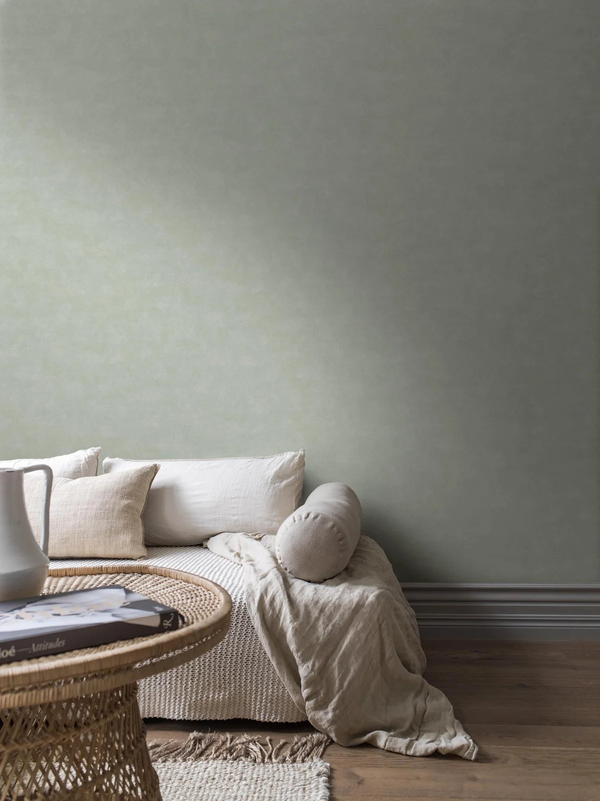 Canvas-like Wallpaper SHADES - LARIMAR Light Green