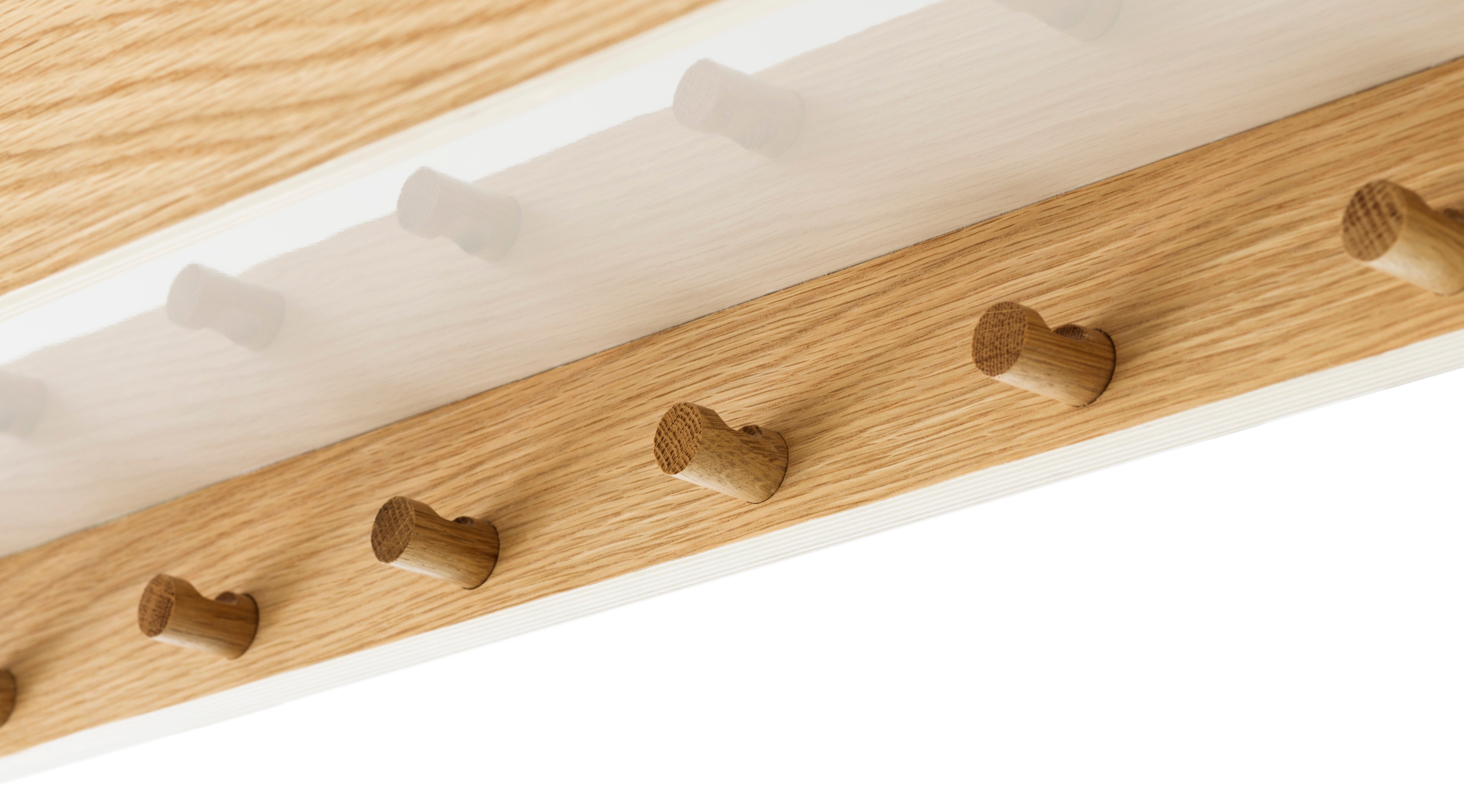 Wandregal mit Haken EPOCH Eichenfurnier