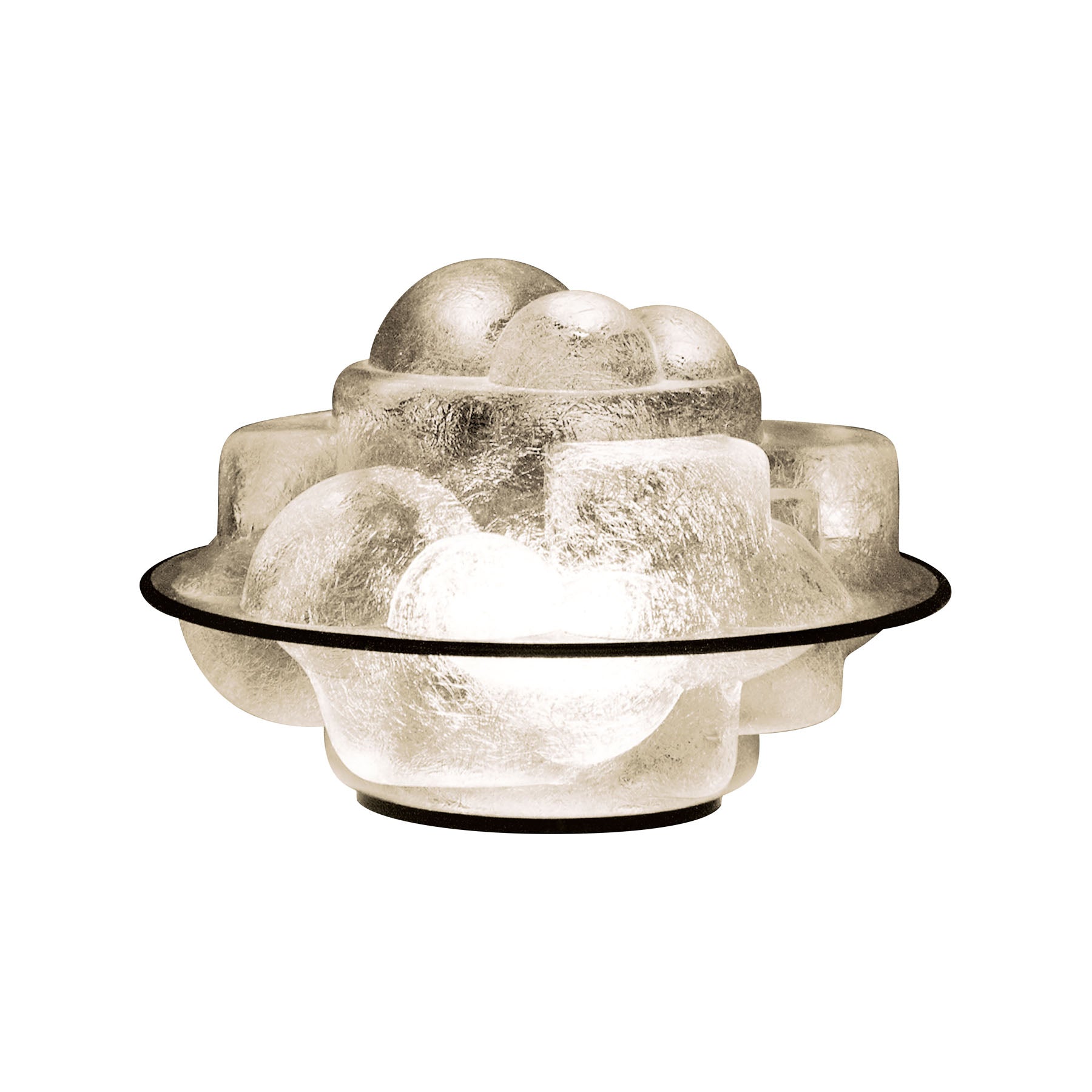 PROFITEROLLE Table Lamp in Transparent with Black