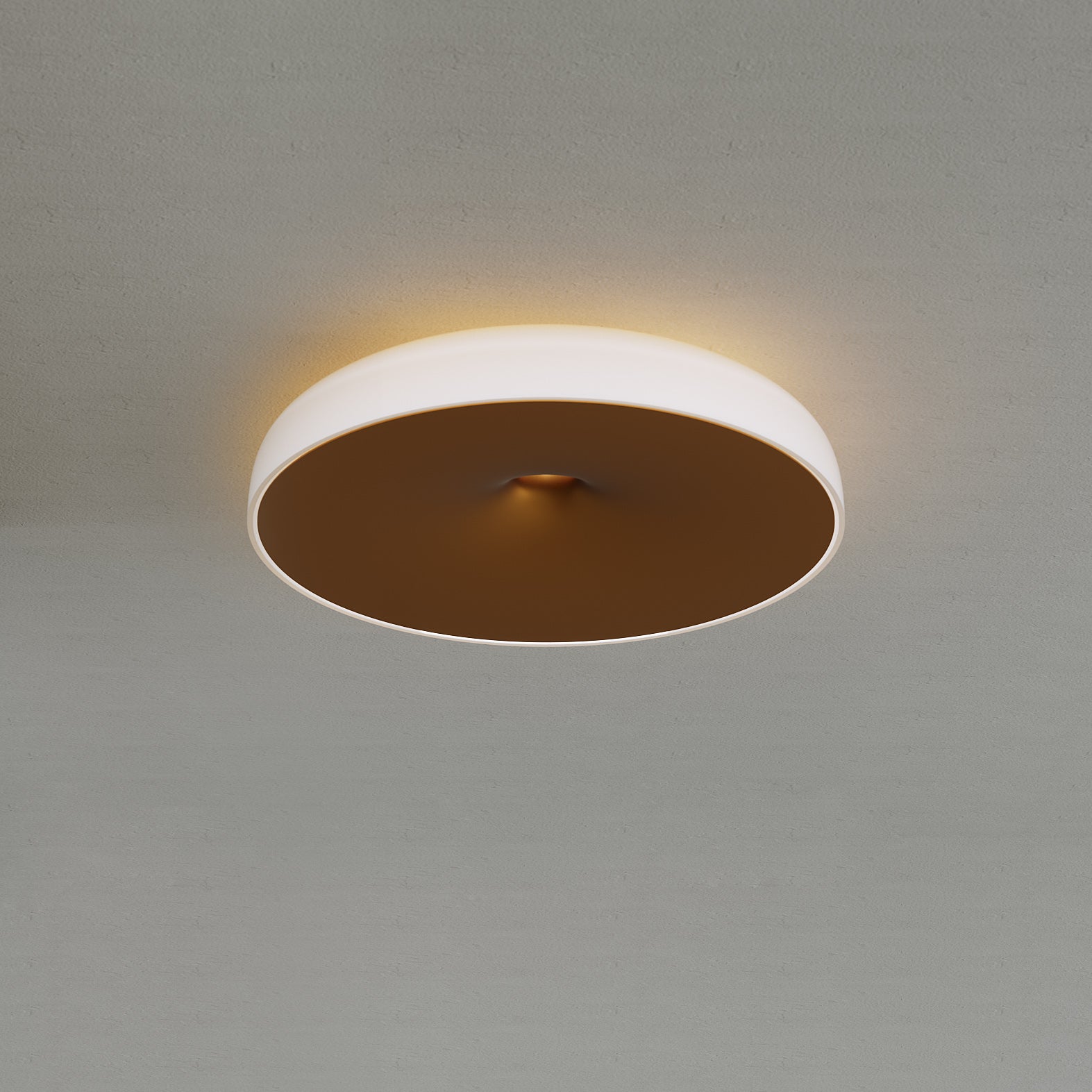 Deckenlampe CHET-B in mattem Braun mit Weiß