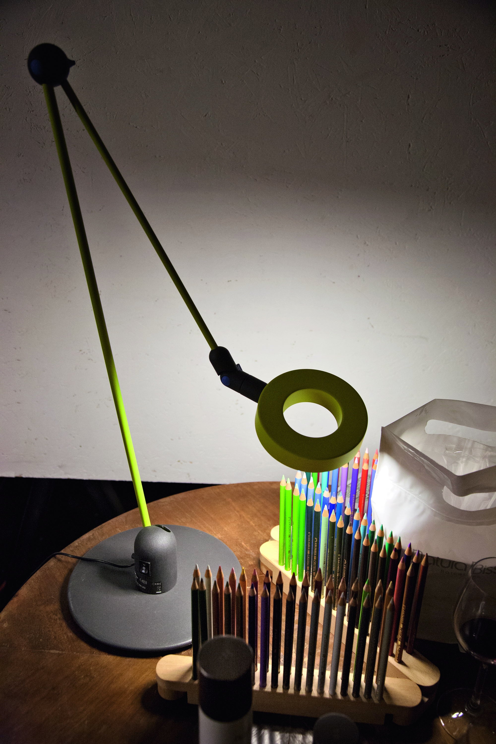 Lampa biurkowa L'AMICA srebrny z czarnym
