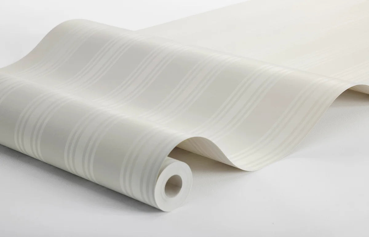 Tapete mit Streifen GUNNEBO hellrosa mit Weiß