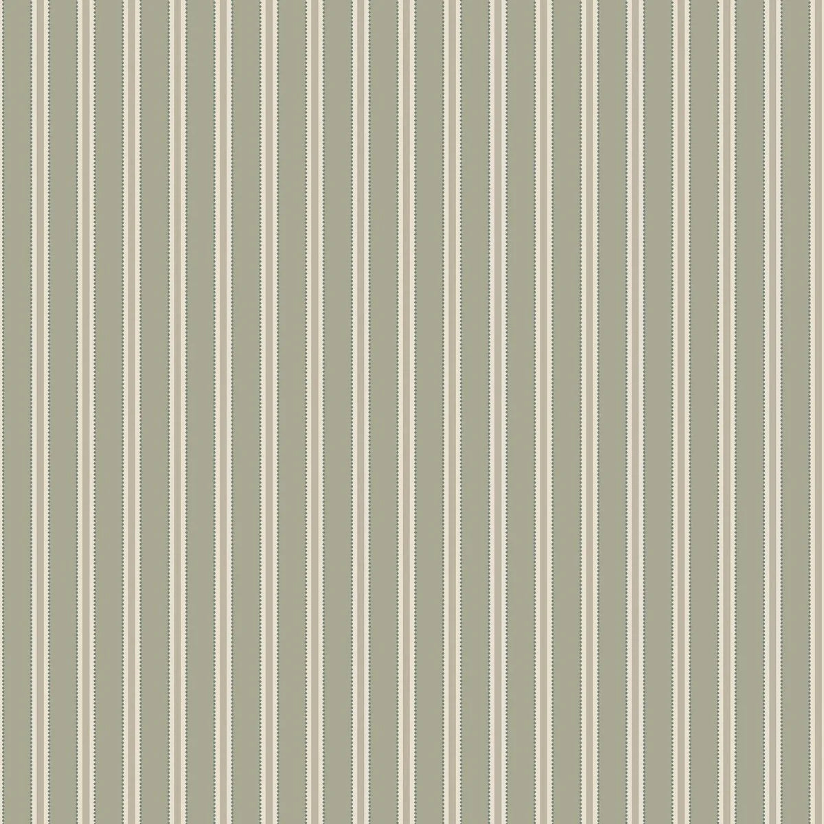 Gestreifte Tapete PÄRLRAND grün mit weiß