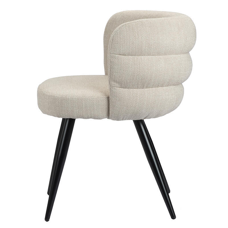 Stuhl CLOUD hellbeige mit schwarzem Gestell