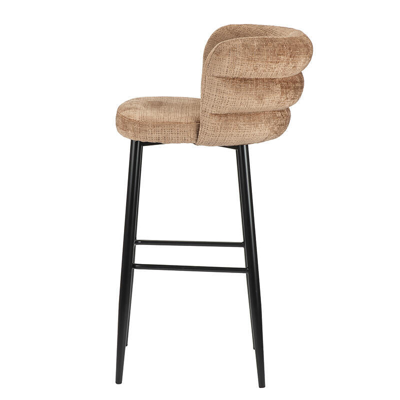 CLOUD stool in caramel with a black base