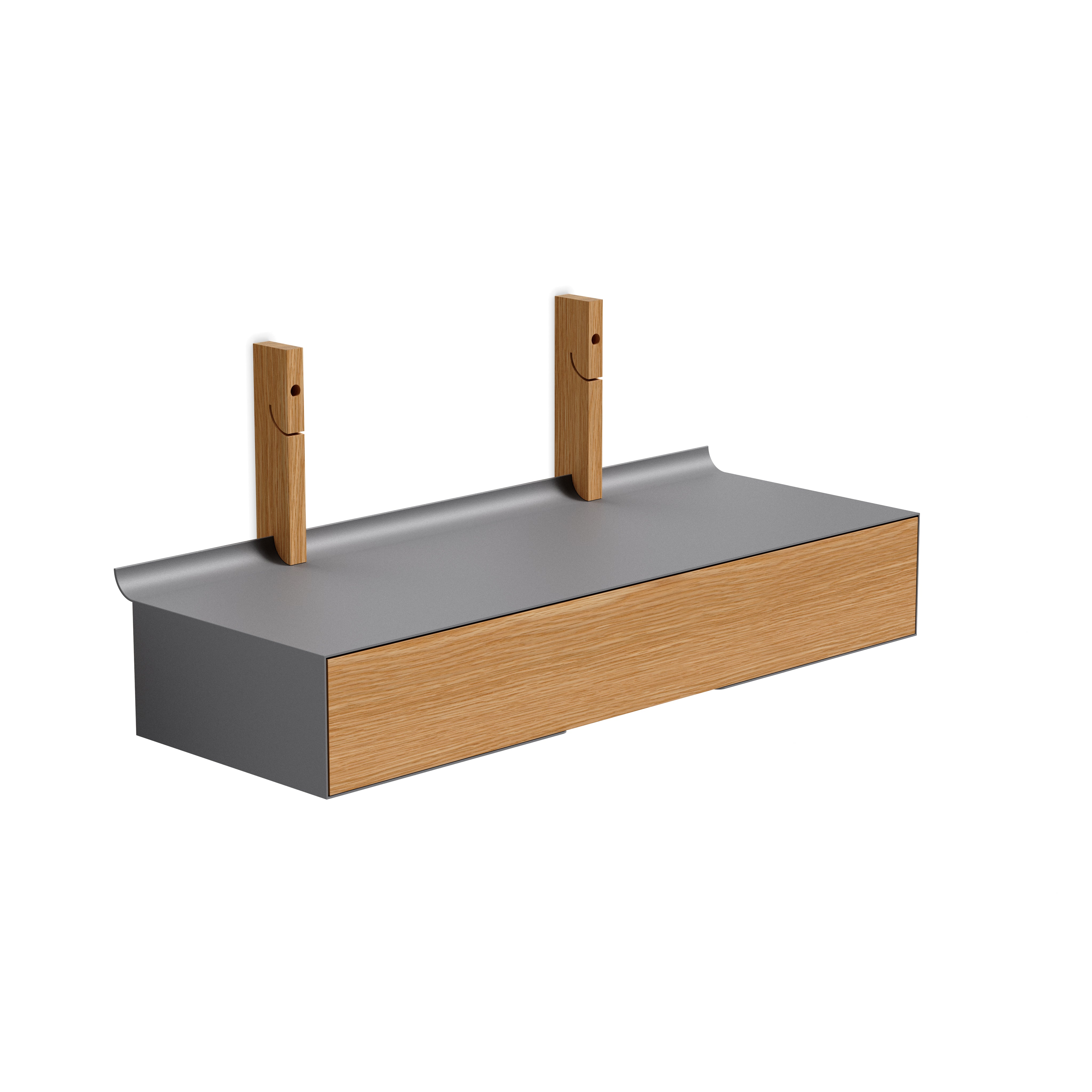 Wandregal SMILE grau