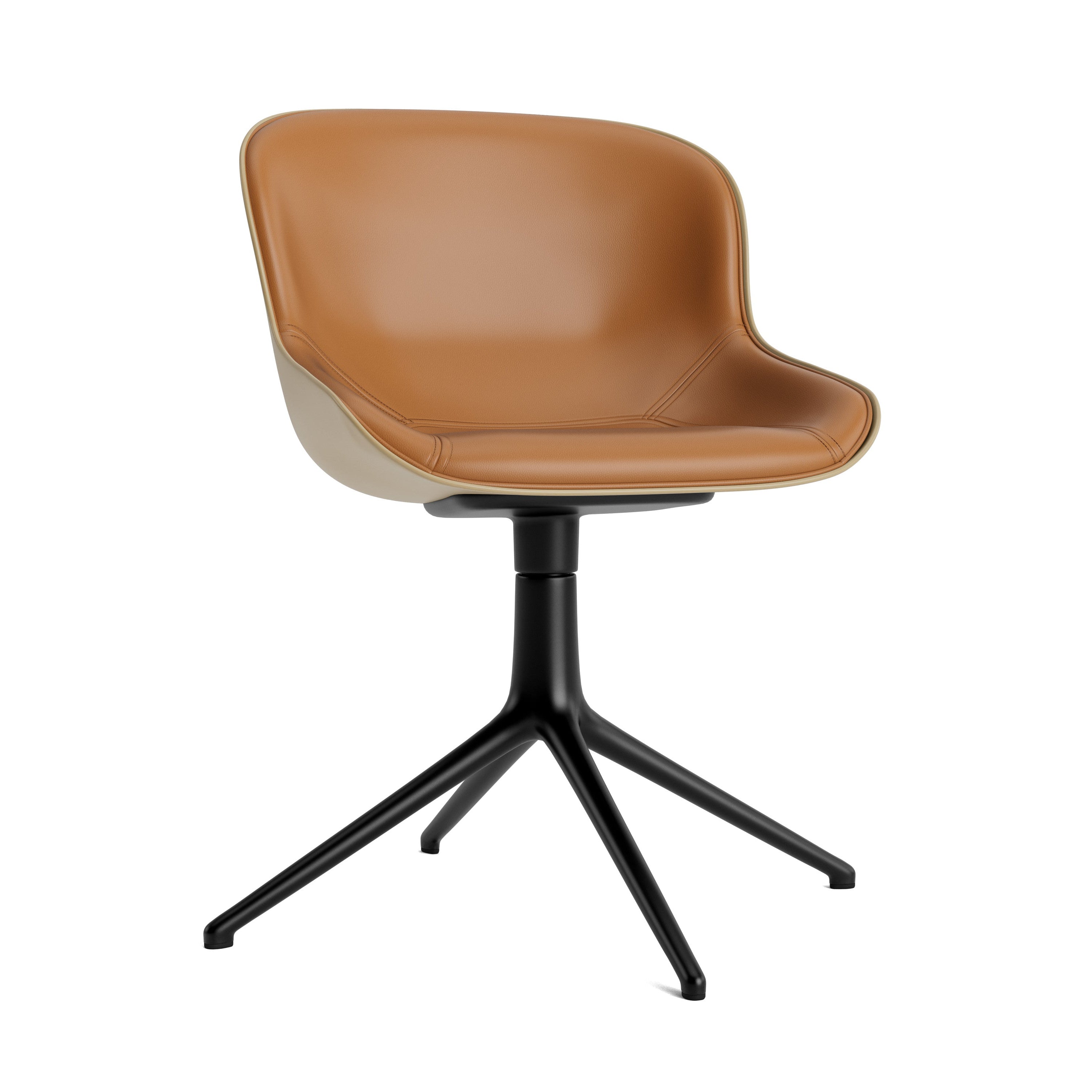 Hyg 4L Sandstein gepolsterter Bürostuhl mit einer schwarzen Basis