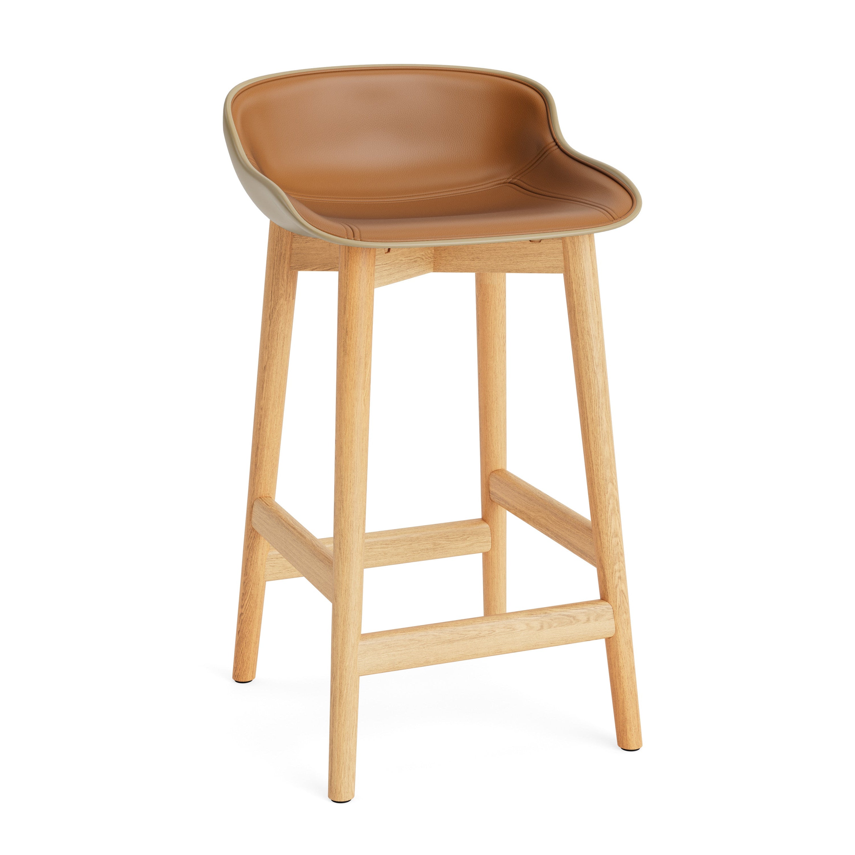 Gepolsterter Sandsteinstuhlstuhl mit einer Eichenbasis