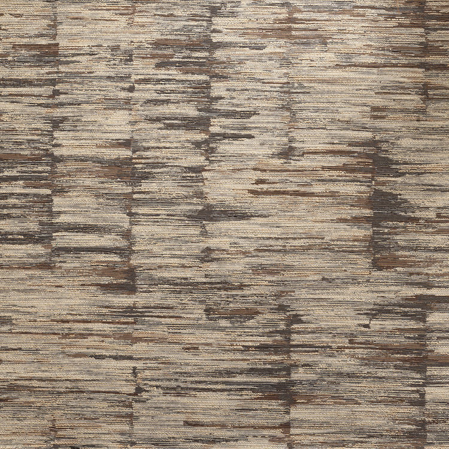 Strukturierte Textiltapete mit Streifen ALCHEMILLA - NOIR/TABAC Tabakbraun mit Beige