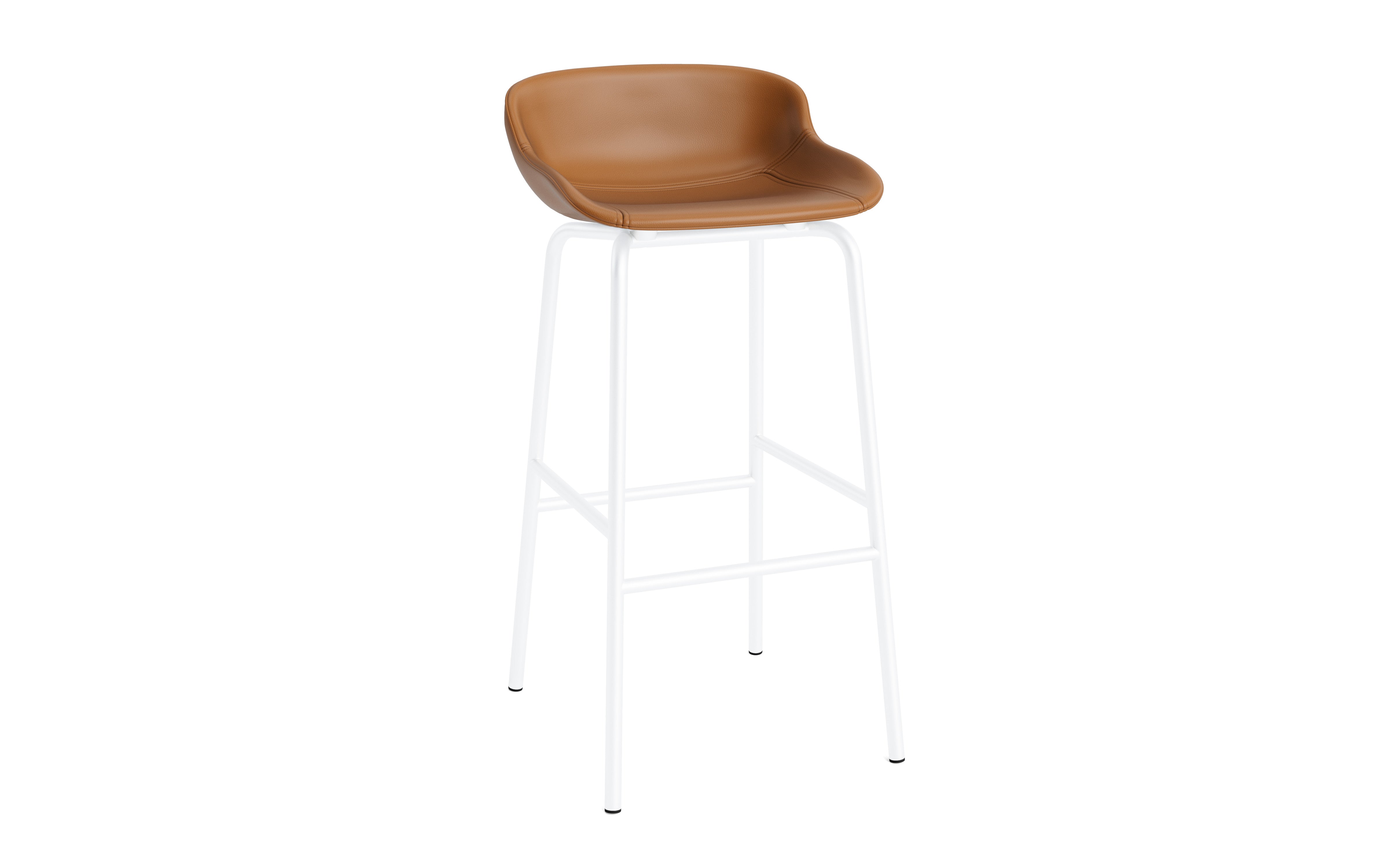 Hyg upholstered bar chair with a white base