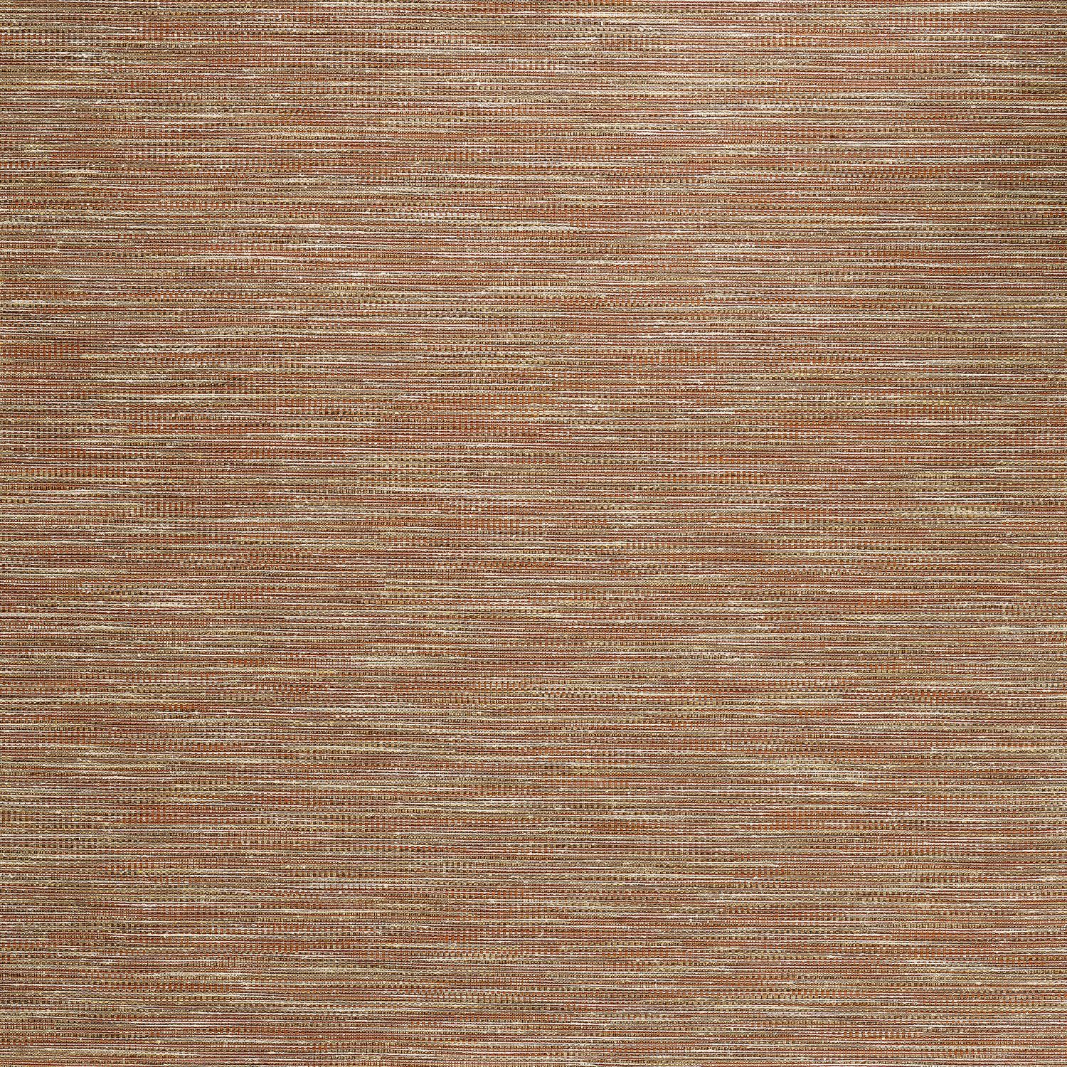 Strukturierte Textiltapete, die Leinwand imitiert VAGAR - ORANGE BRÛLÉ / OCRE gebrannte Orange mit Bronze
