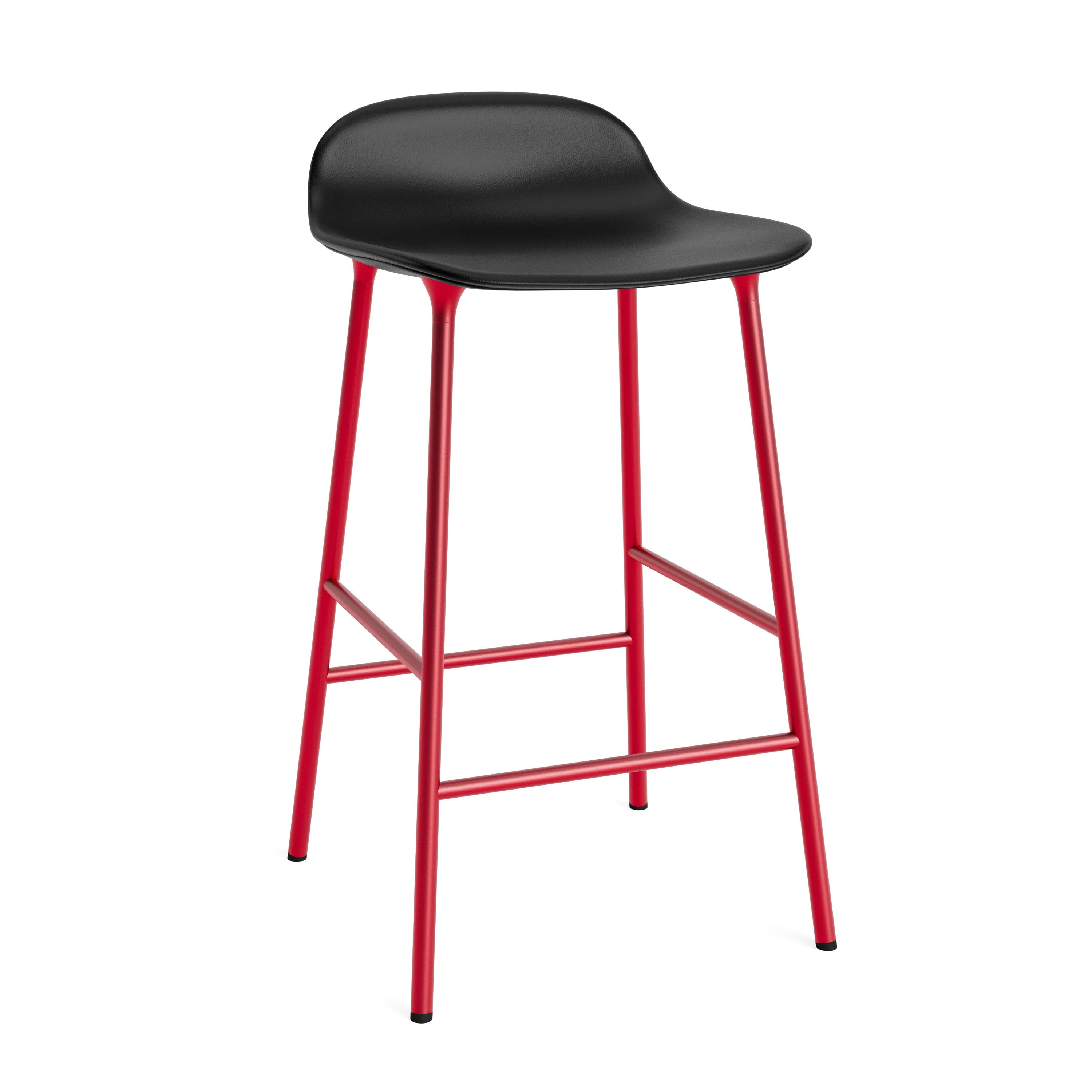 Upholstered forms with a red base