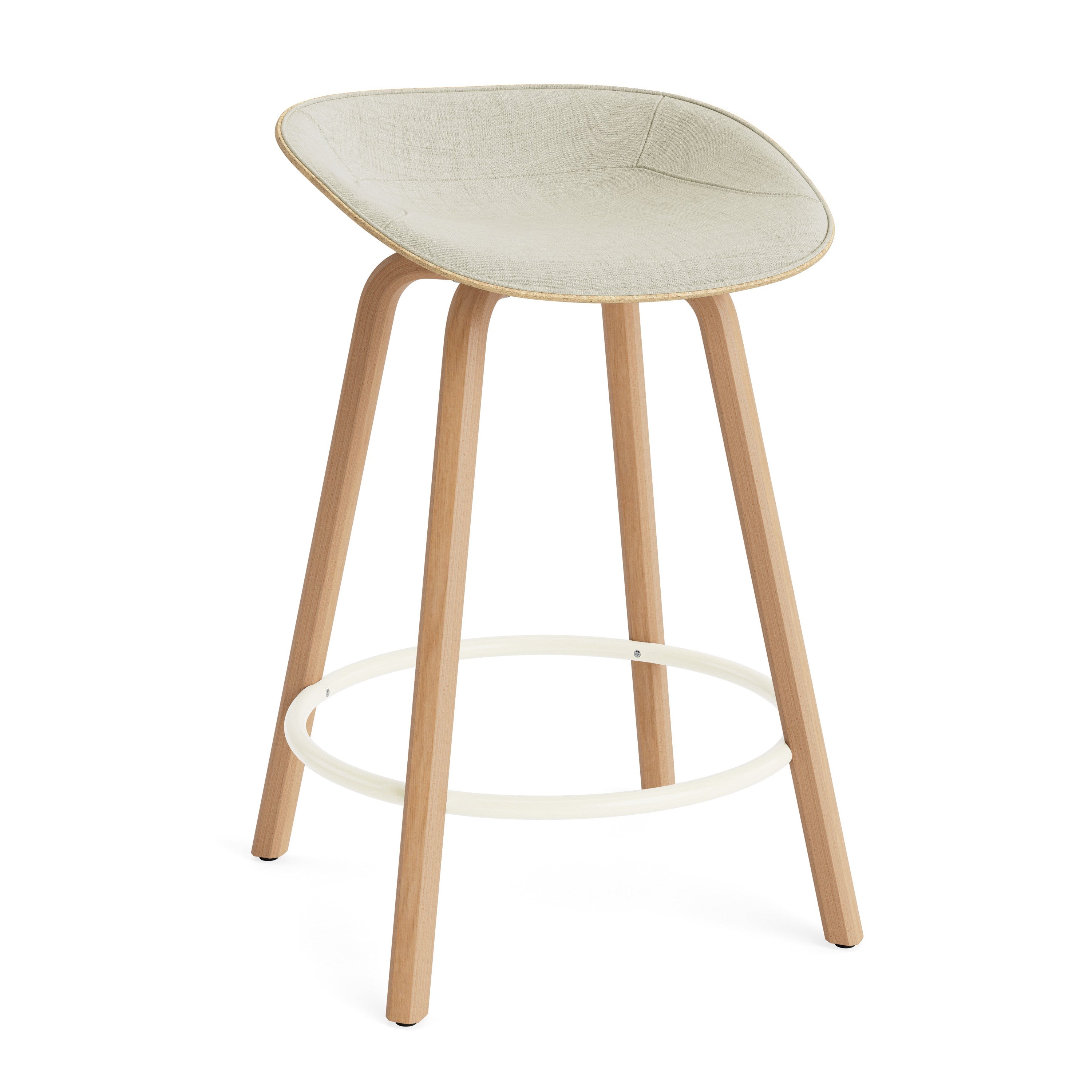 Polsterer beige Matrix -Stuhl mit einer Buchenbasis