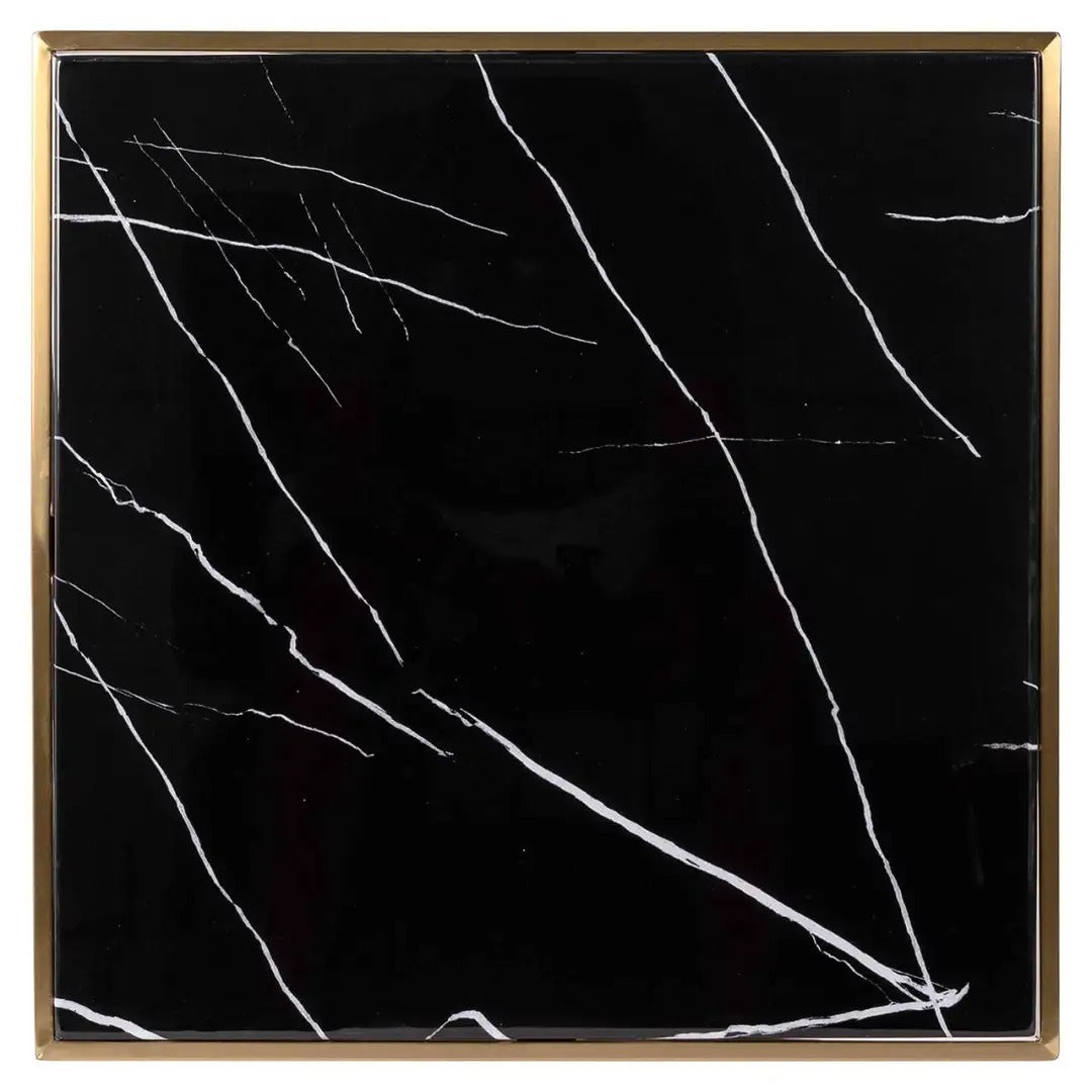 ZENZA black bar table with gold