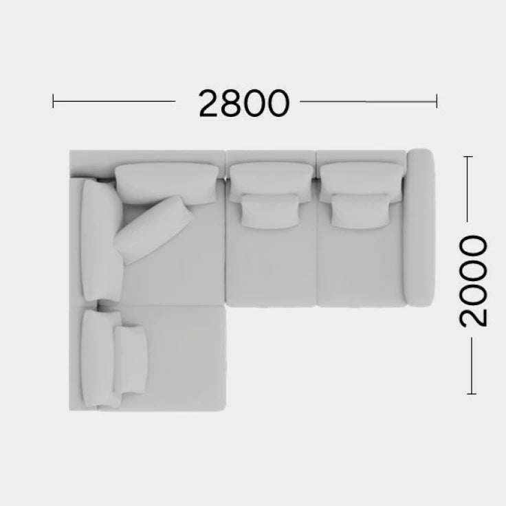 Modularer linker Ecksofa NOOR personalisierbar