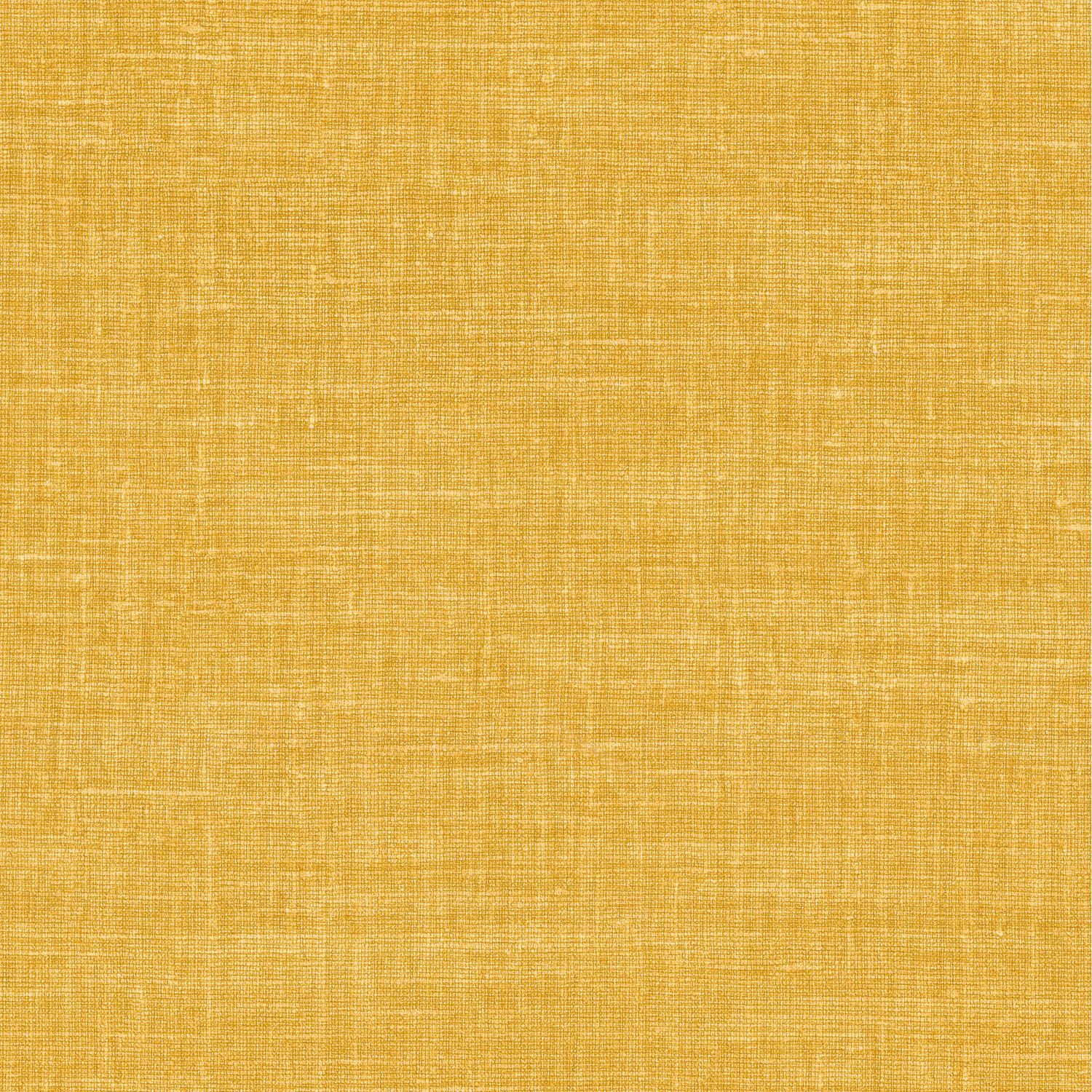 Strukturierte Tapete, die Leinenstoff imitiert SHINOK - CURRY gelb curry