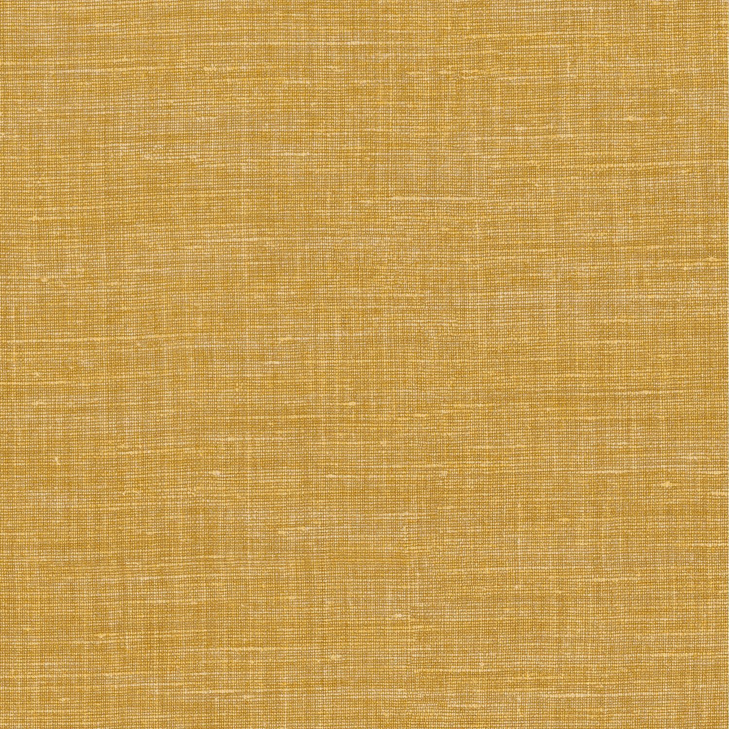 Structural wallpaper resembling linen canvas SHINOK - SAVANE mustard