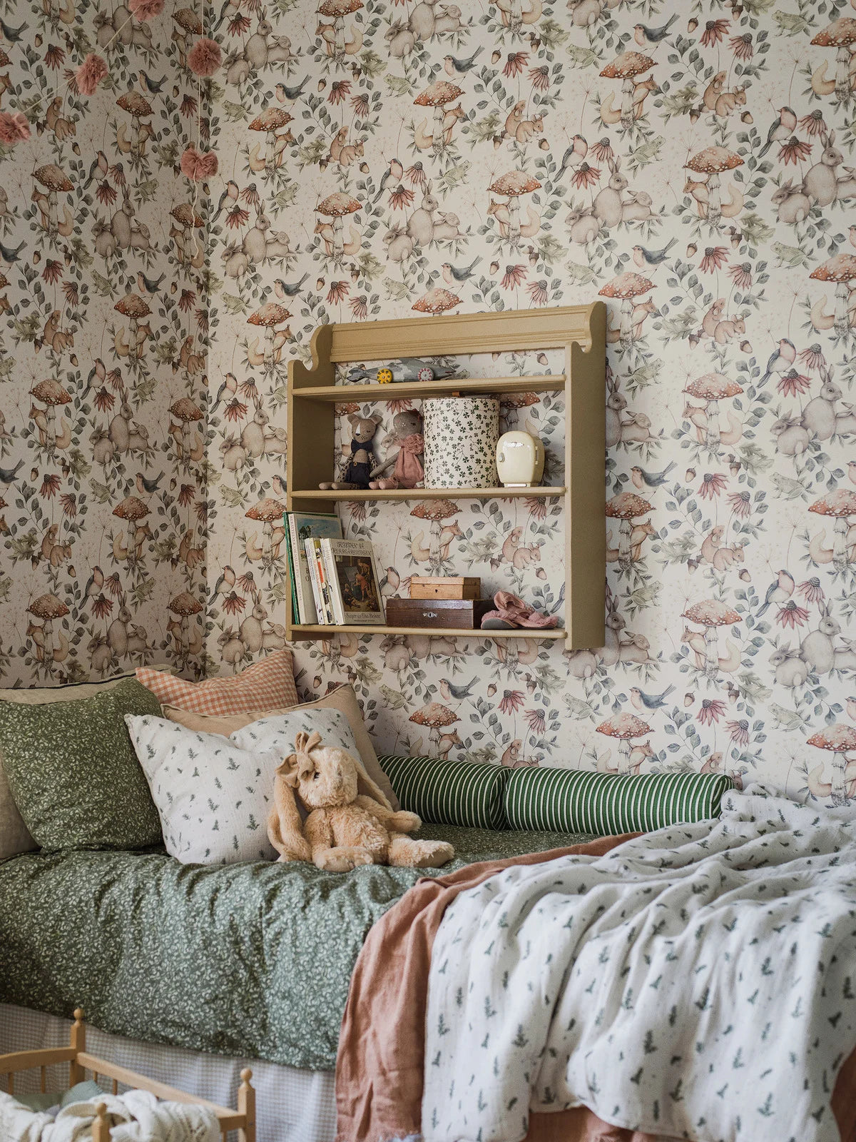Kinder-Tapete mit Tiermotiv MINOU beige