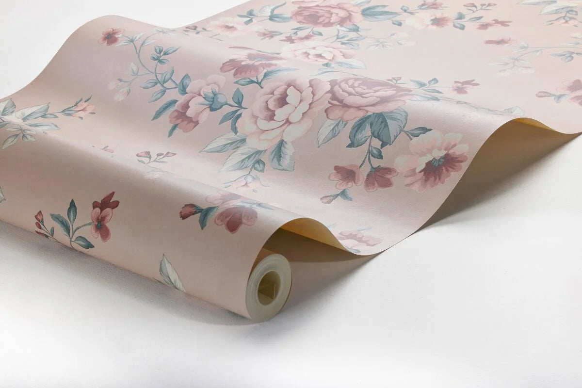 NOMI Pink Floral Pattern Wallpaper
