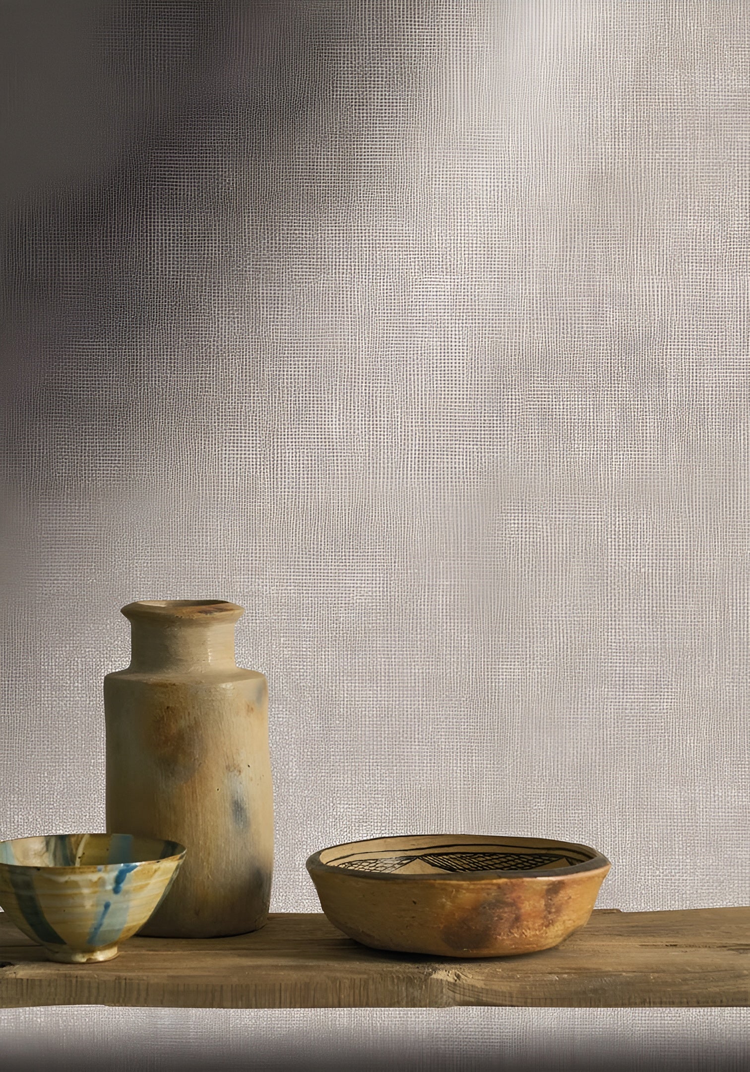 Smooth matte wallpaper with a pearlescent effect OCTA - GREGE beige