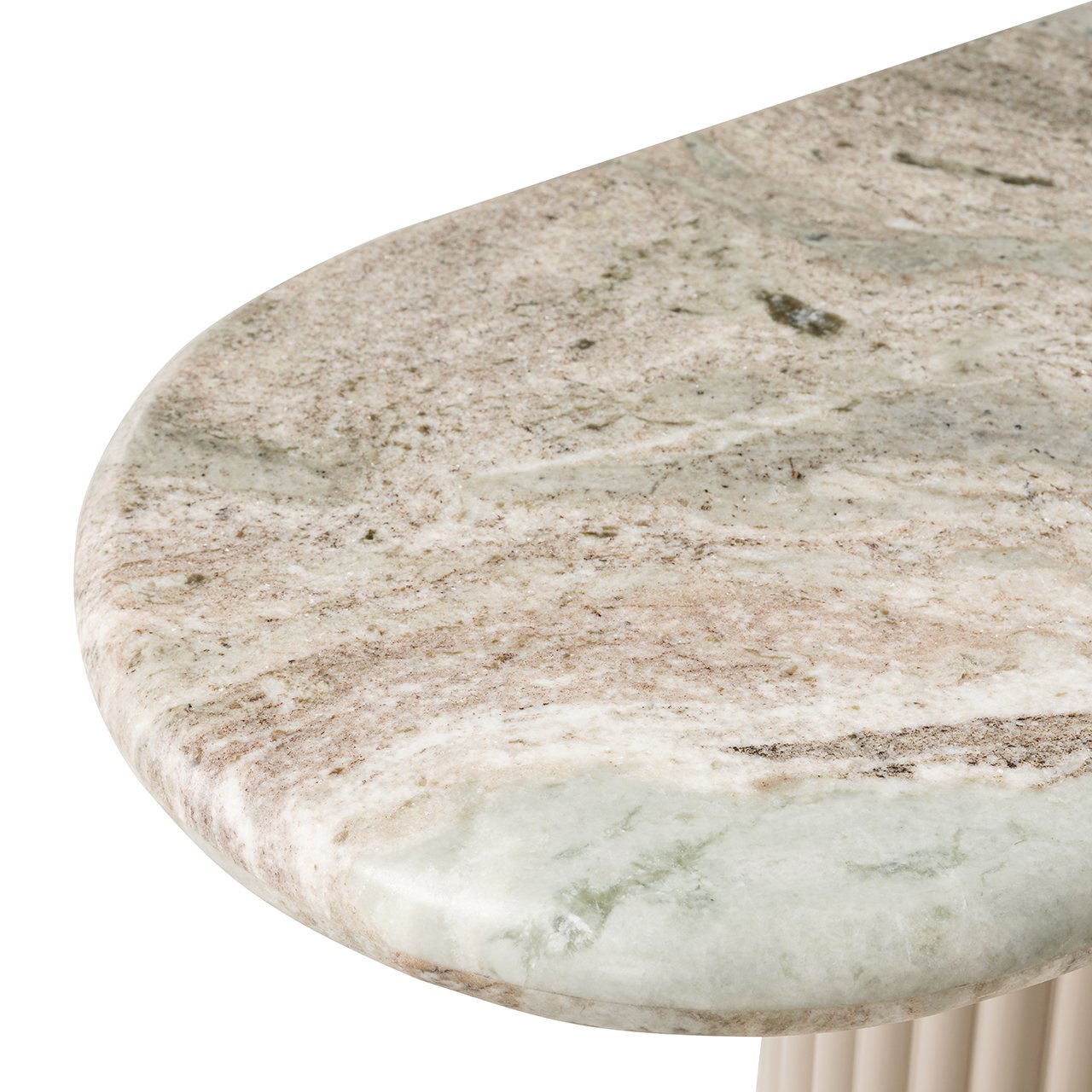 CORONEL console in beige with a marble top