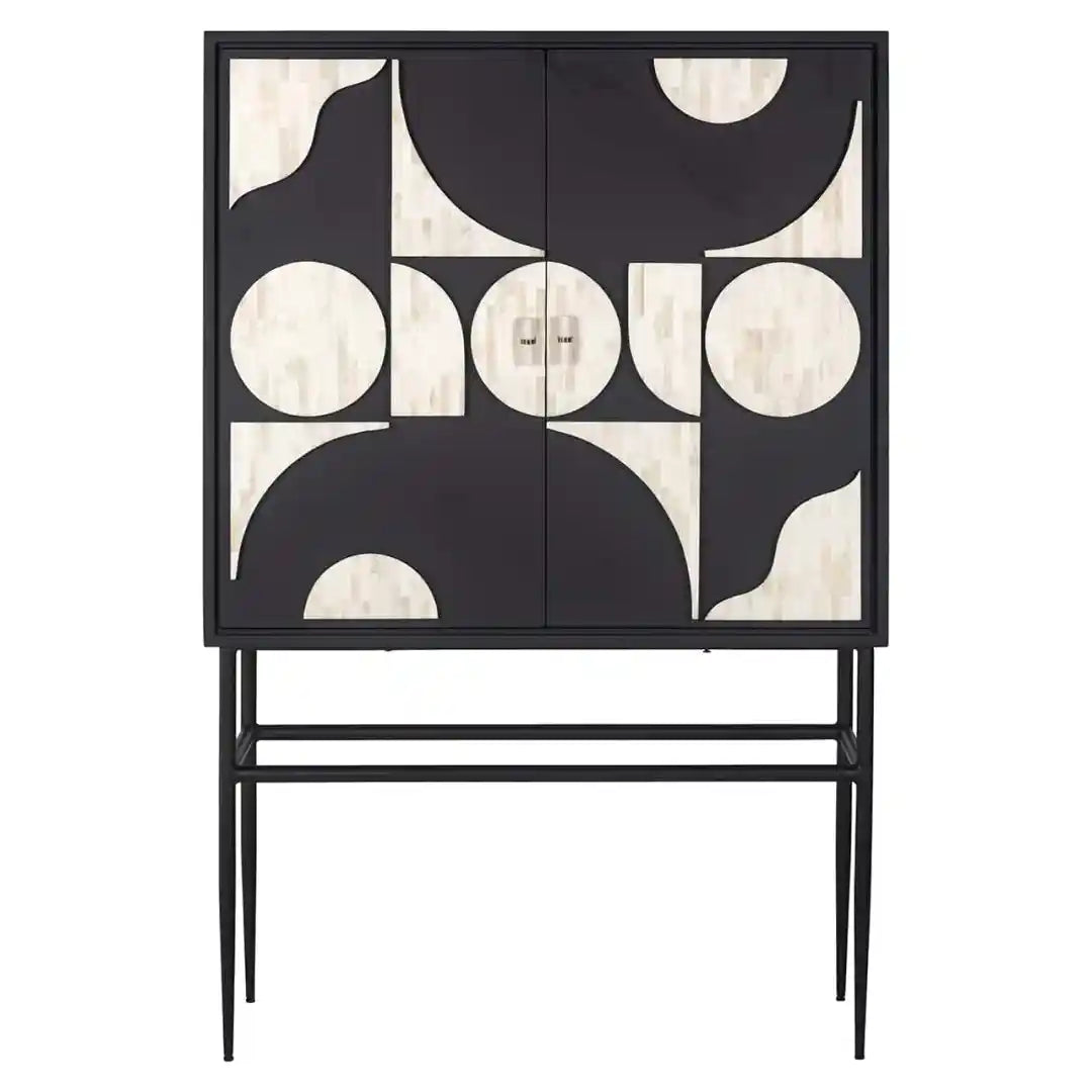 MENDOZA cabinet black with white