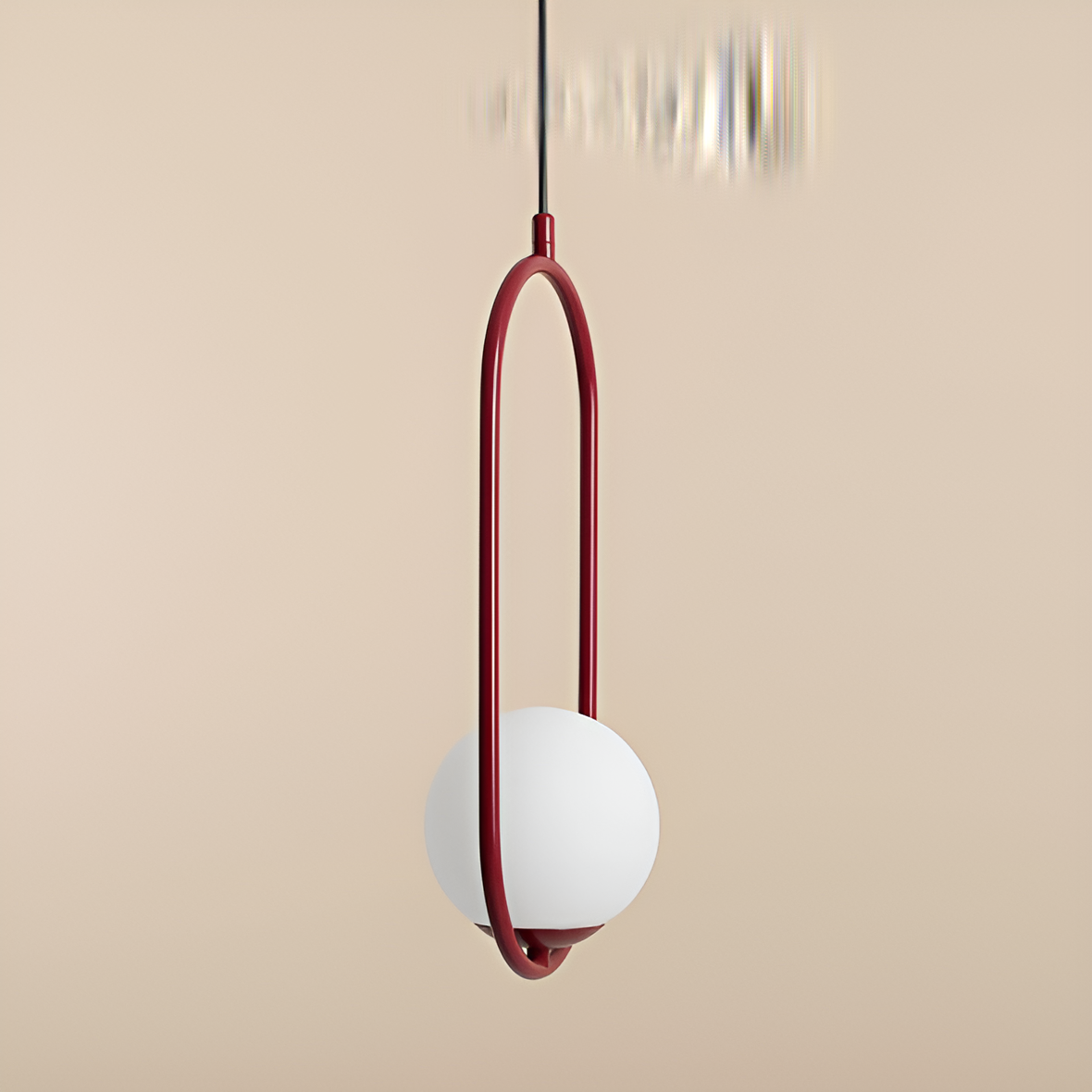 Hanging lamp Riva burgundy