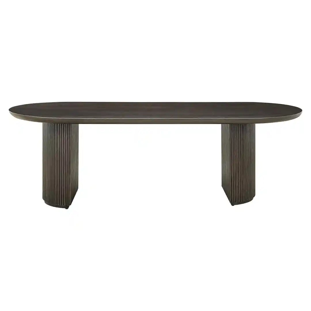 KINGSTON table brown oak veneer