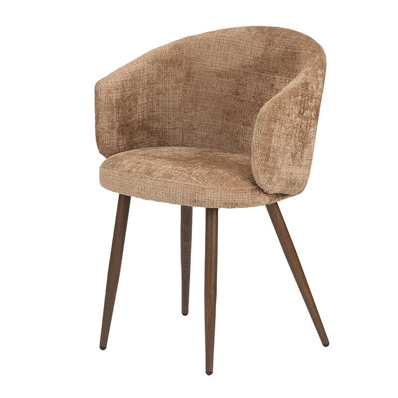LUNA Chair in Caramel with Dark Wooden Base