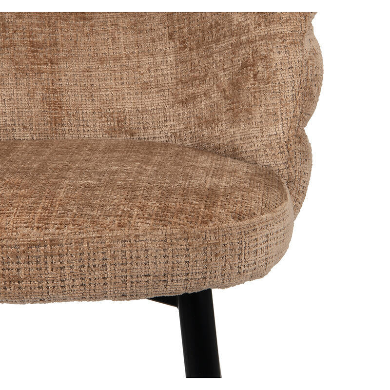 CLOUD stool in caramel with a black base