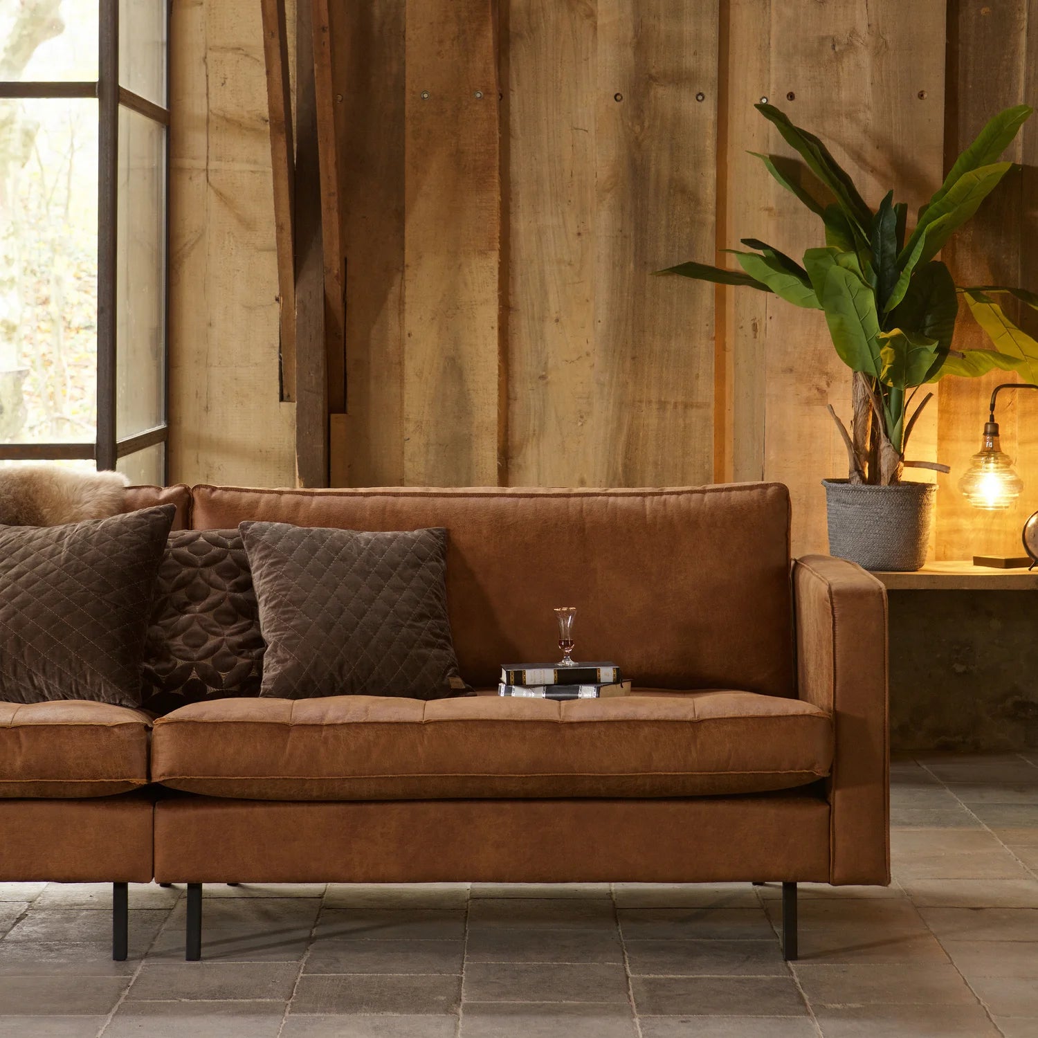 3-Sitzer Ledersofa Rodeo Classic Cognac