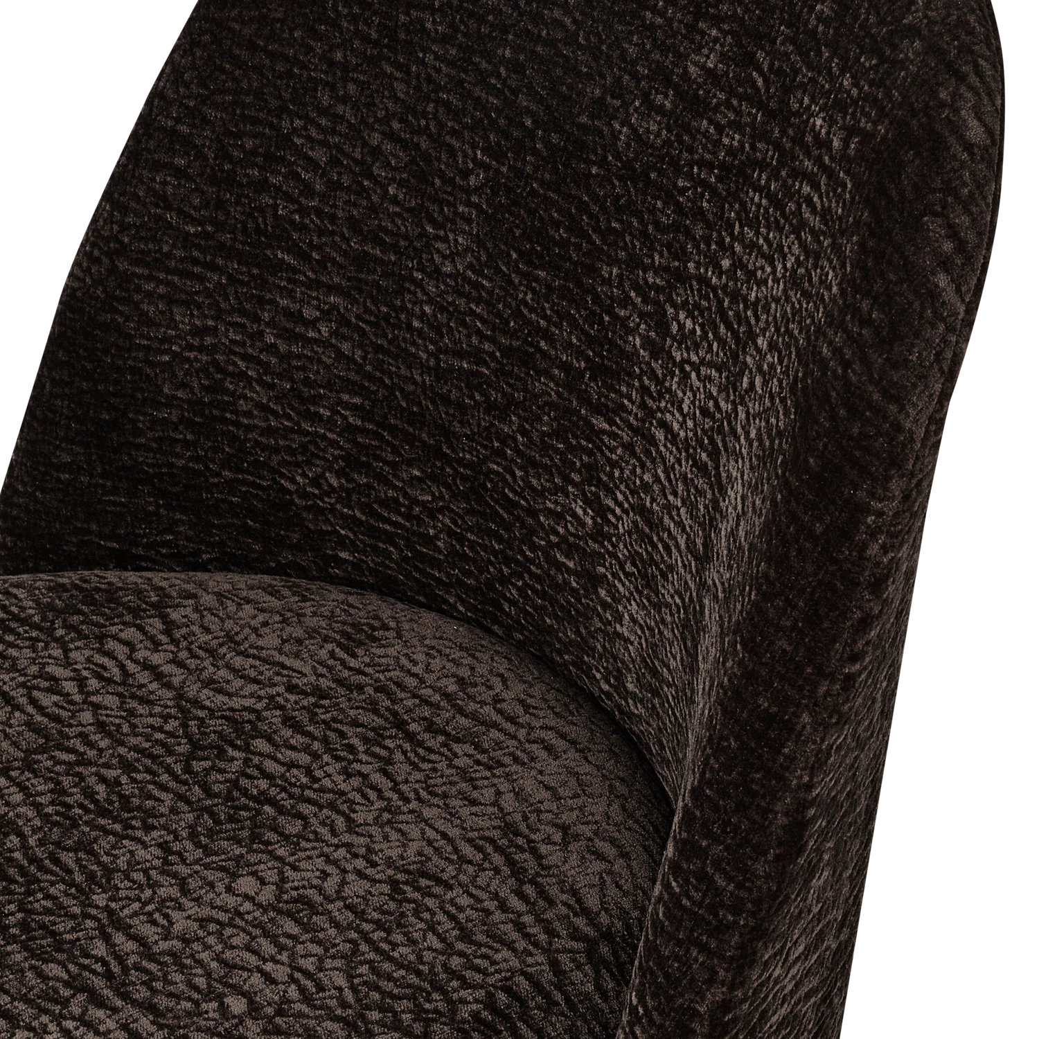 Vogue 3D -Schokoladen -Szenil -Stuhl mit einer Chrombasis