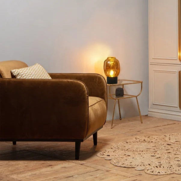 Amazing side table ancient brass with glass