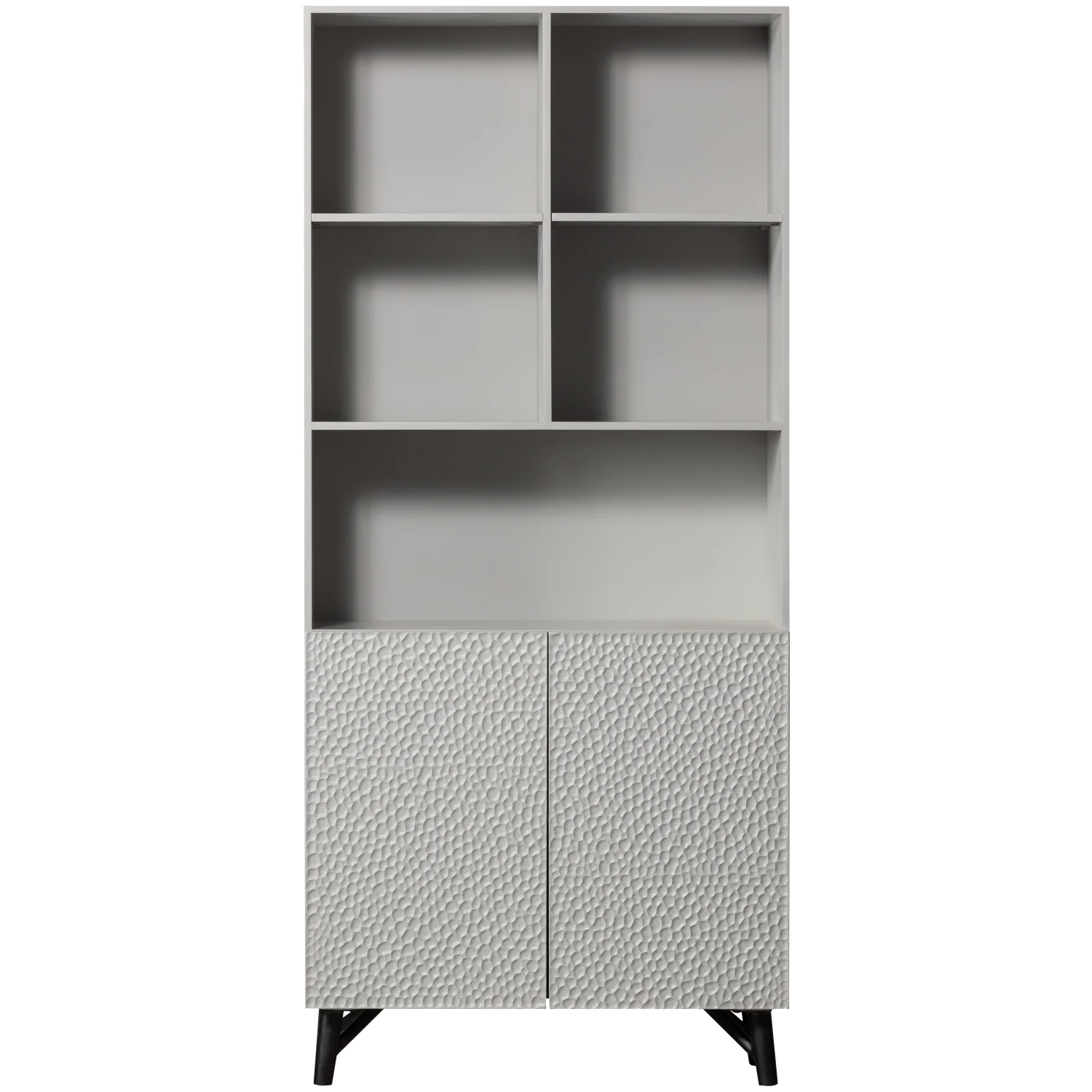 CARVED shelf gray mango wood