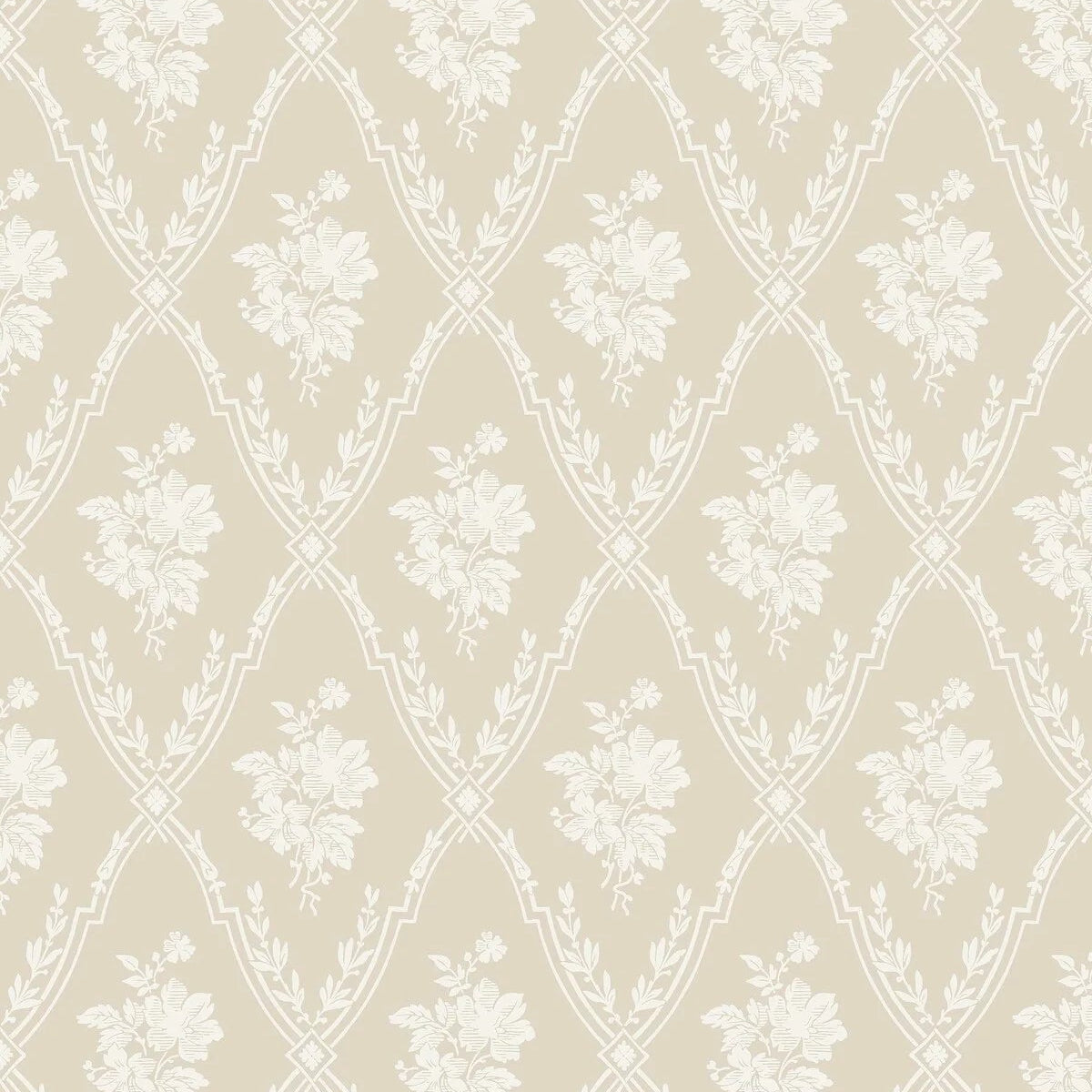 VÄSTIGÅRN beige Vlies-Tapete mit pflanzlichem Muster