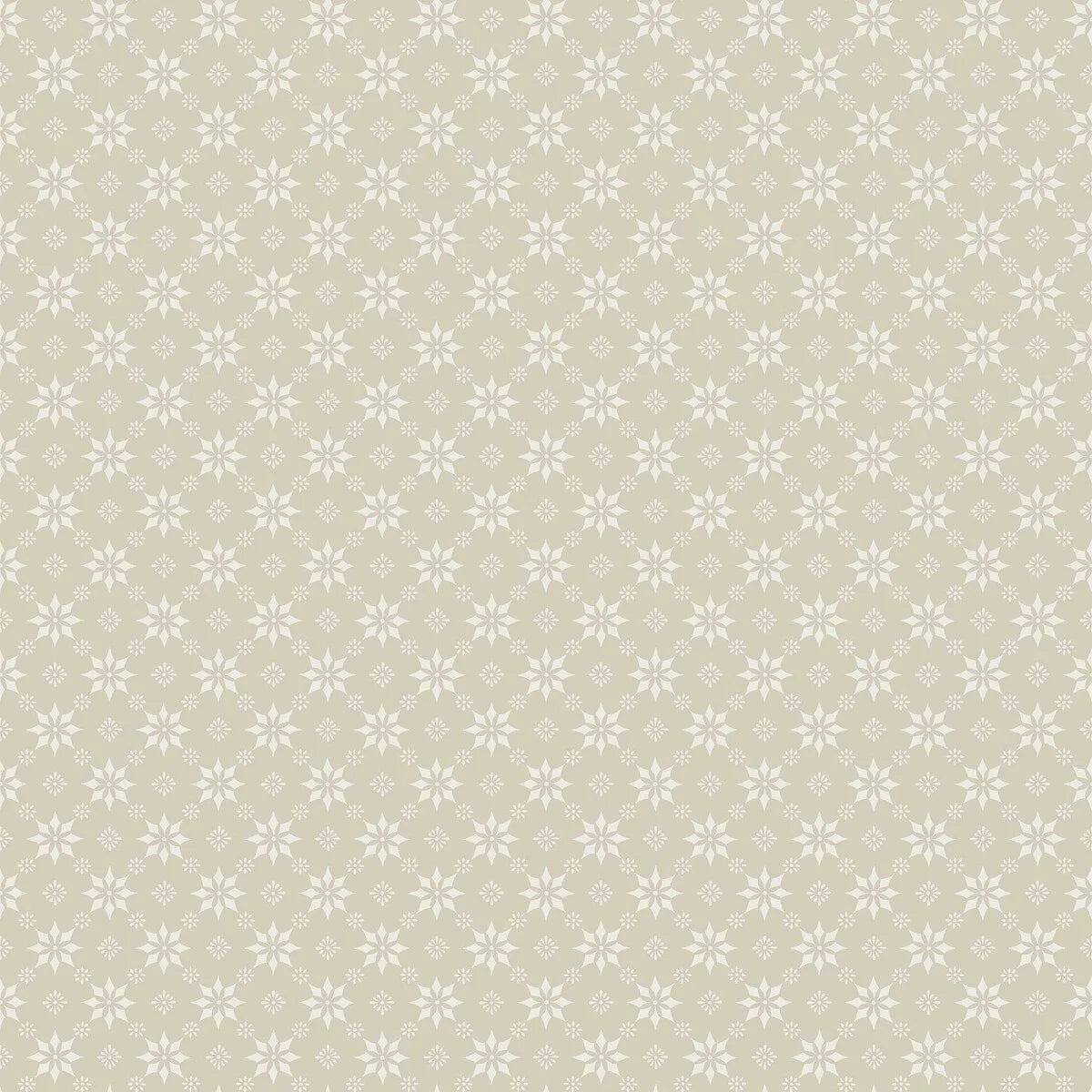 Vlies-Tapete mit geometrischem Muster STELLA in Weiß mit Beige