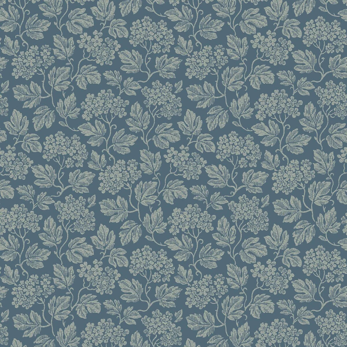 Vlies-Tapete mit pflanzlichem Muster HAGTORN blau
