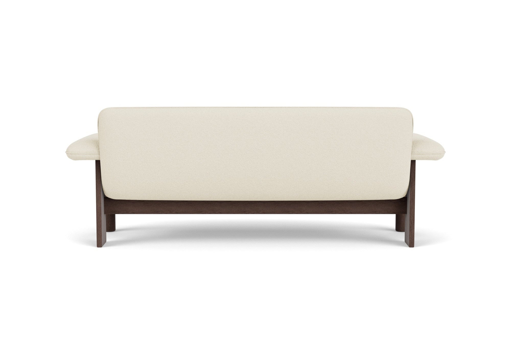 Sofa BRASILIA creme mit dunklem Eichenfuß