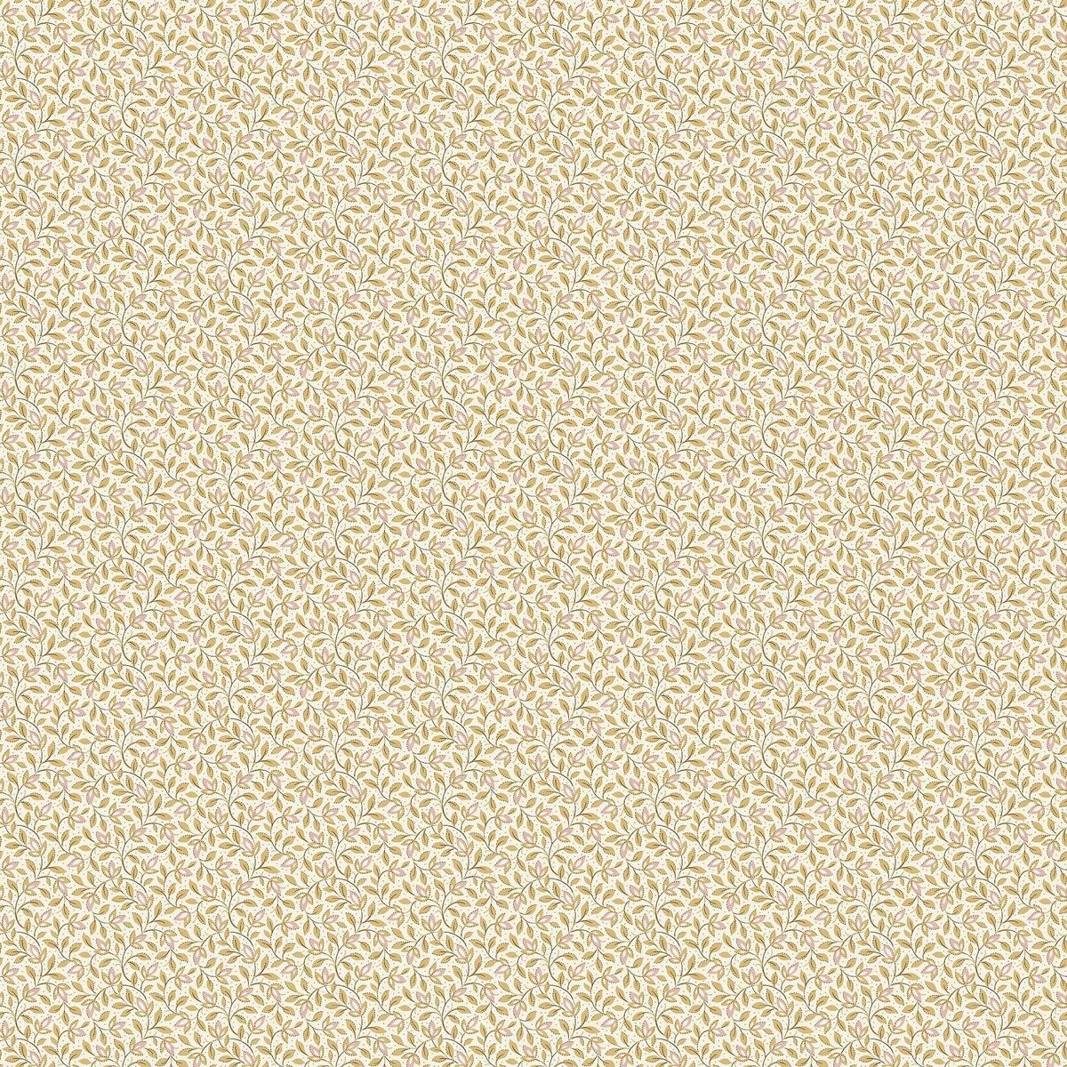 Tapete mit Pflanzenmotiv IDA gelb mit weiß