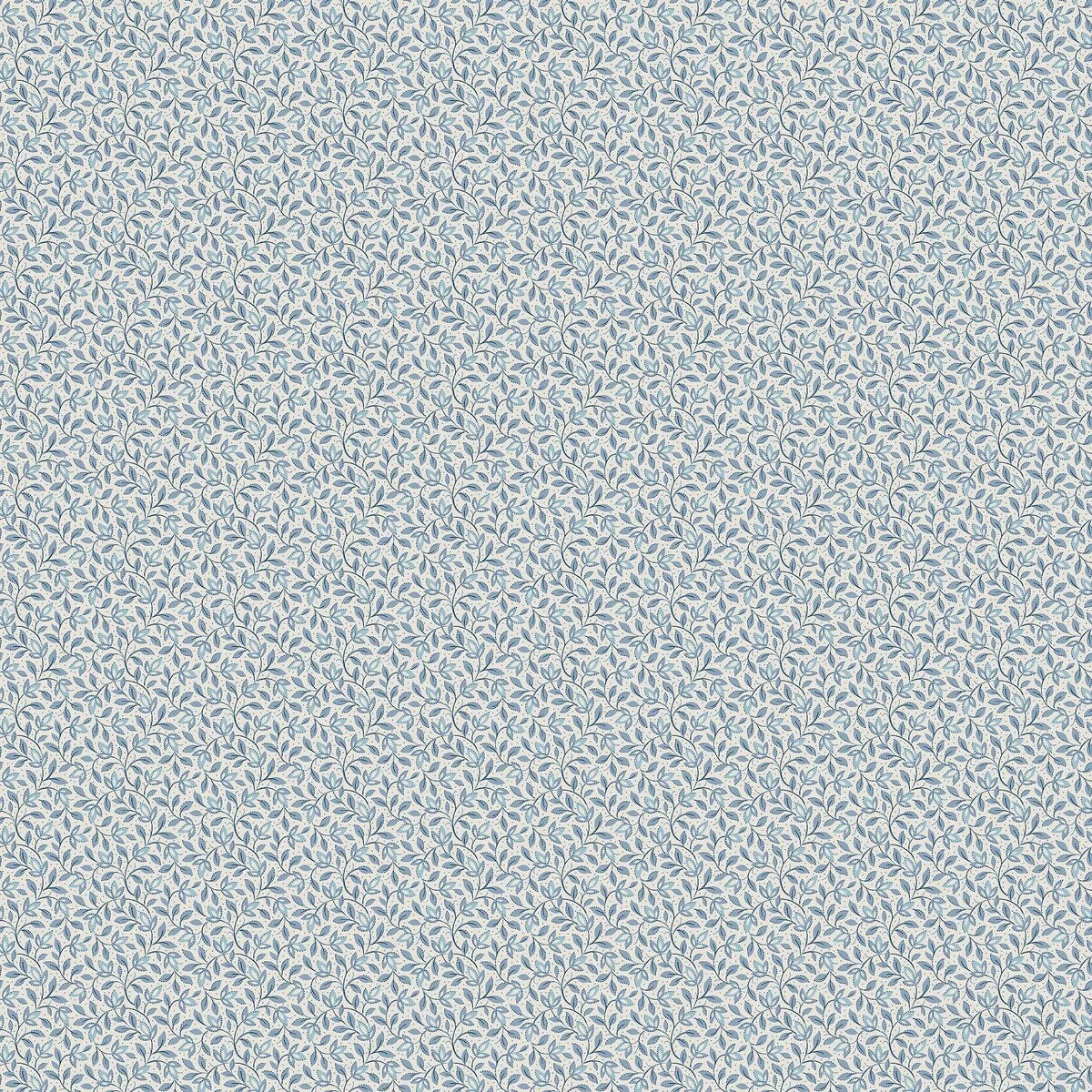 Tapete mit Pflanzenmotiv IDA blau mit Weiß