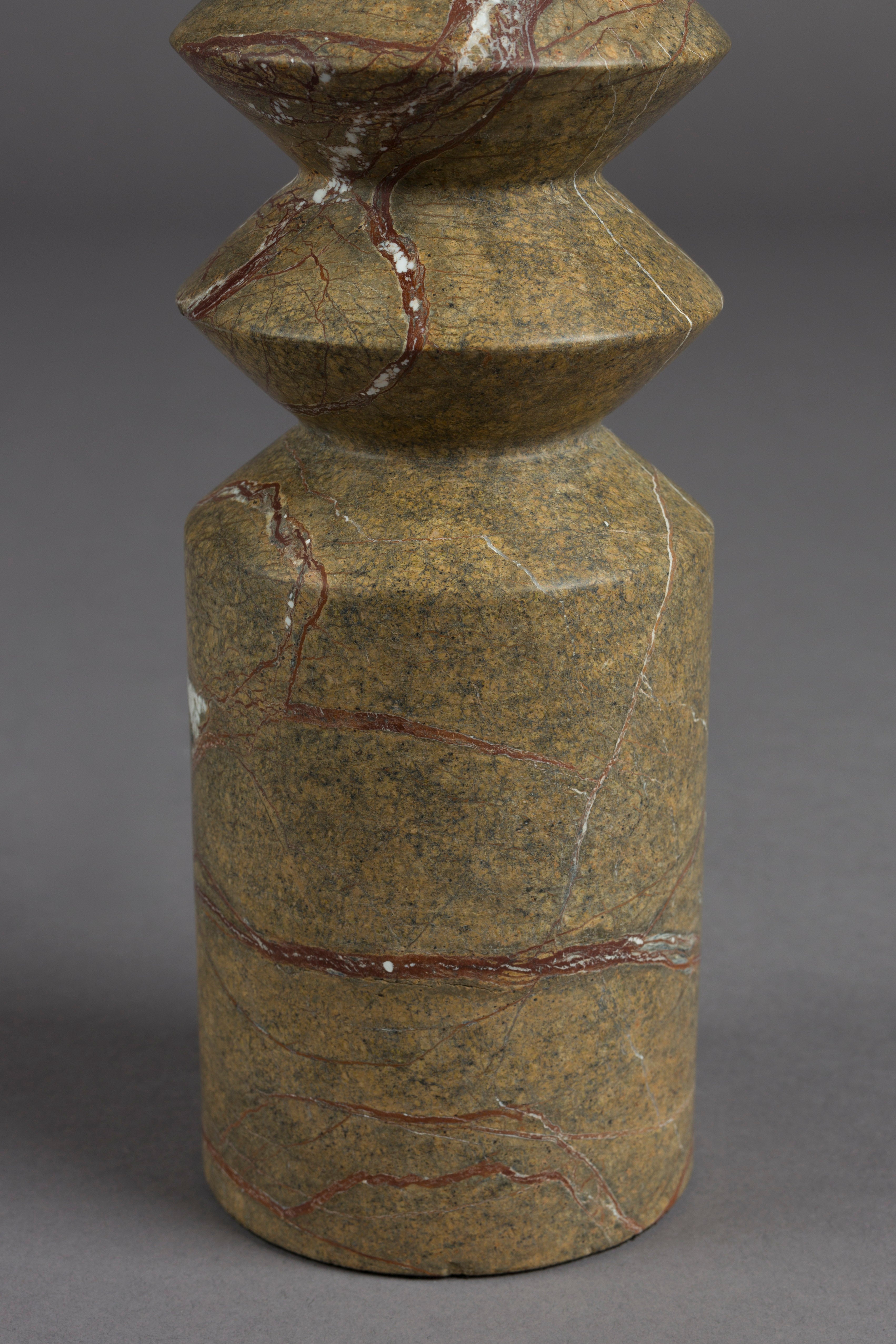 SATPURA Candle Holder Brown Marble