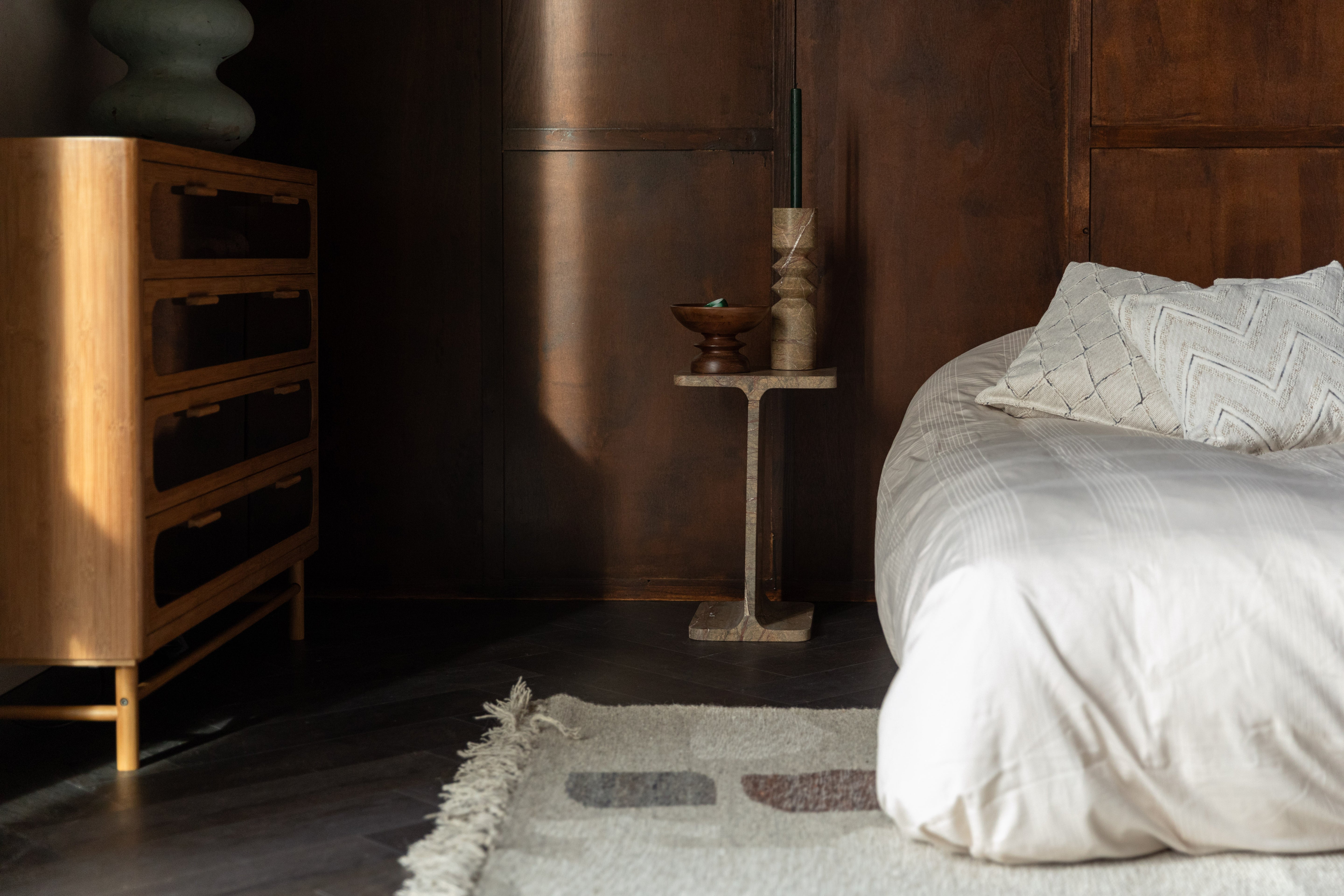 SATPURA Candle Holder Brown Marble