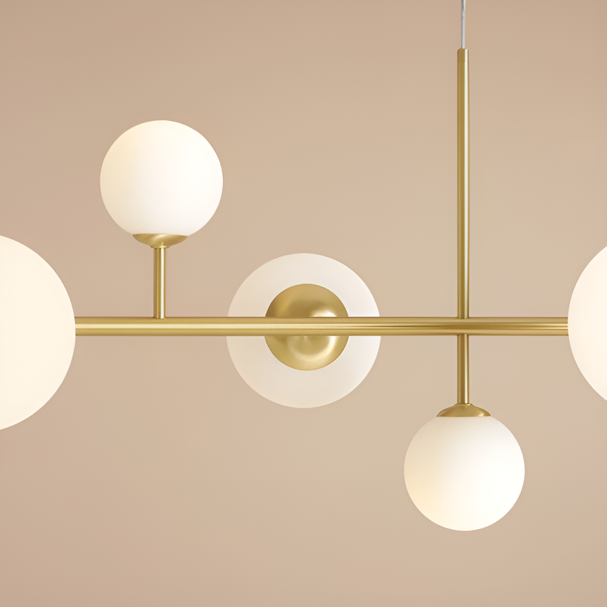 Diona long hanging lamp brass