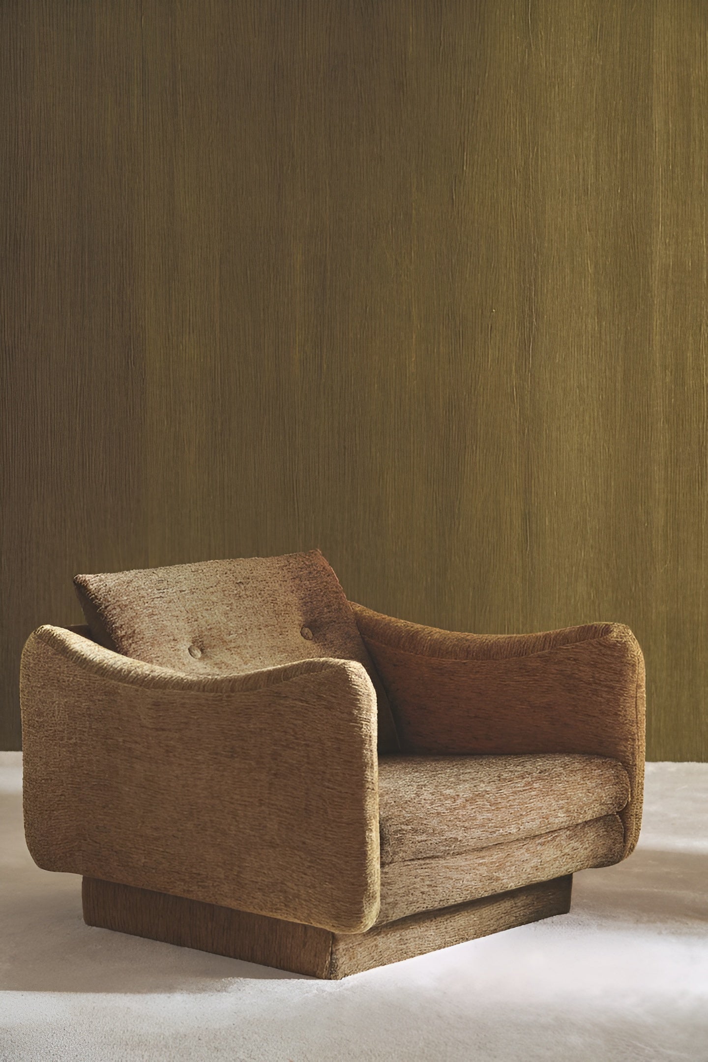 Linen Structural Textile Wallpaper LINON - NATUREL Light Brown