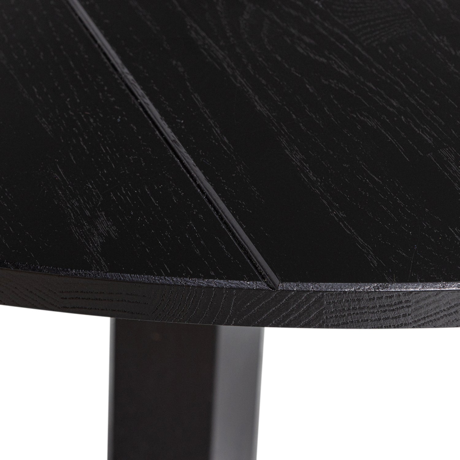 Round Table RHONDA TRIO Black Oak Wood