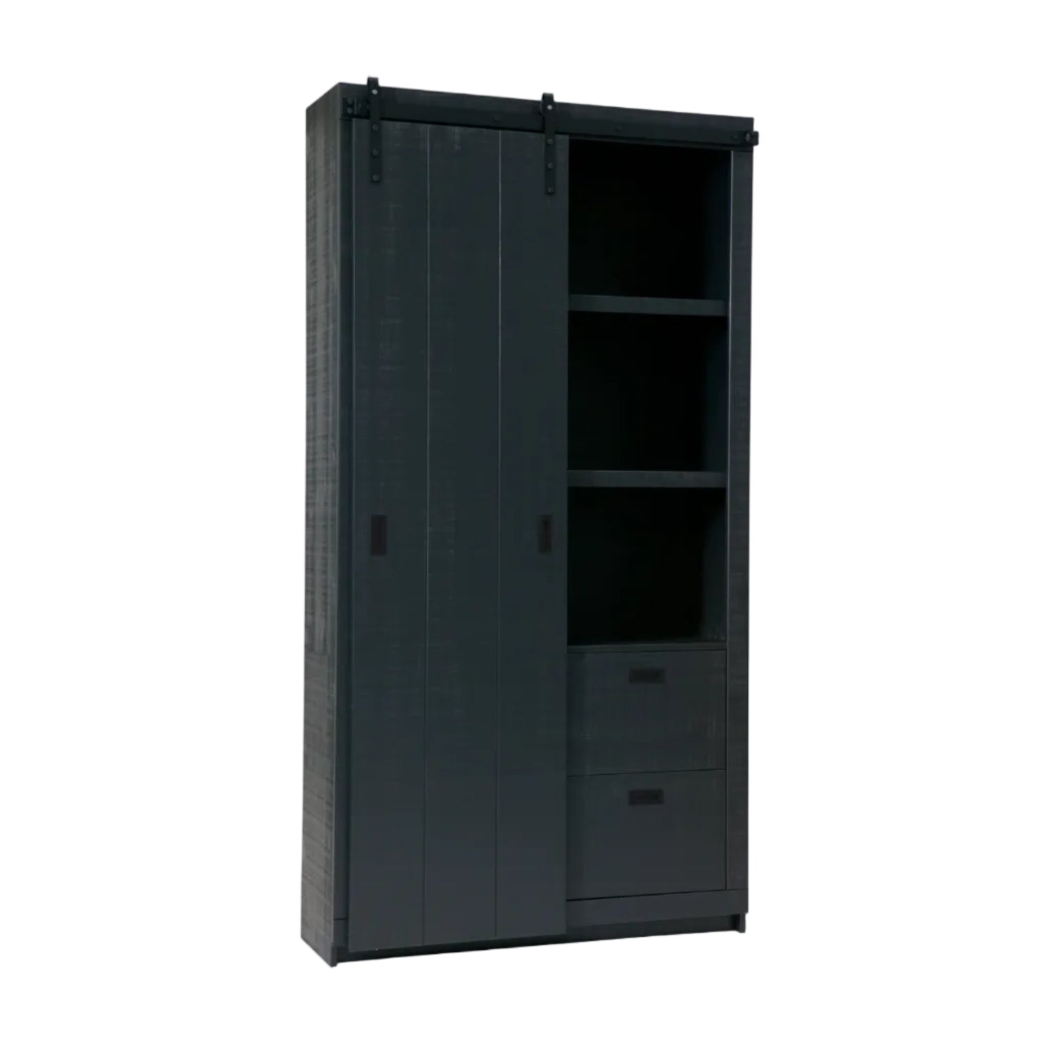 Schiebetürenschrank SLIDE BARN schwarz