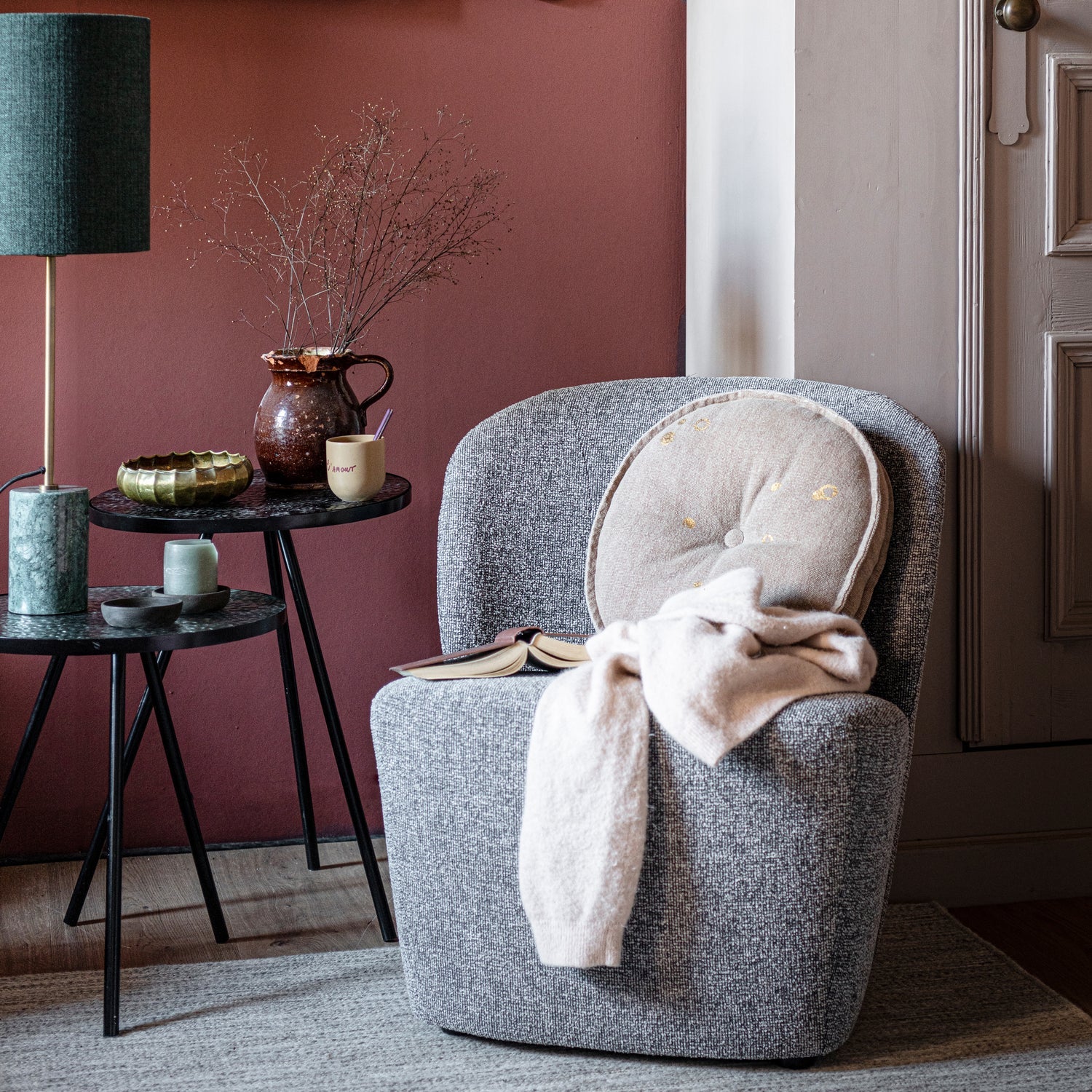 LOFTY Armchair Gray Mélange